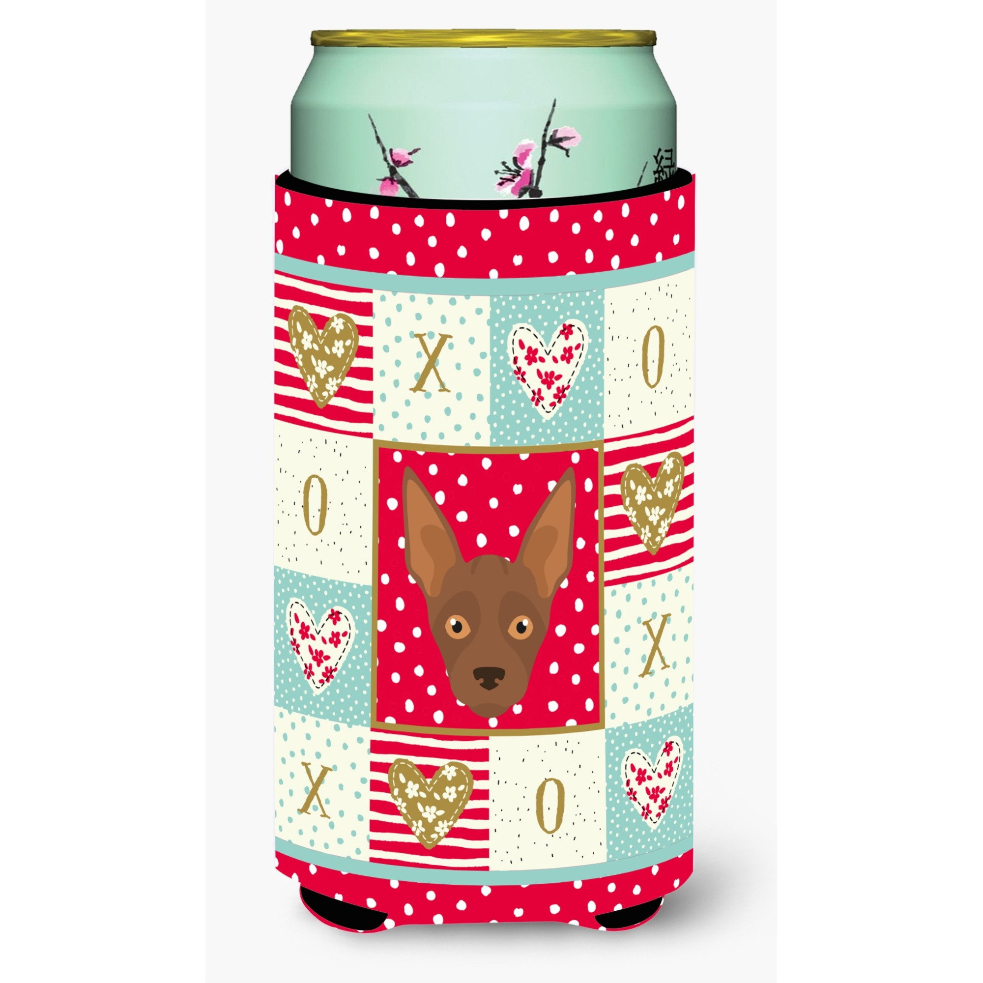 &quotCaroline's Treasures CK5179TBC Abyssinian Sand Terrier Tall Boy Hugger cold-beverage-koozies, Multicolor"