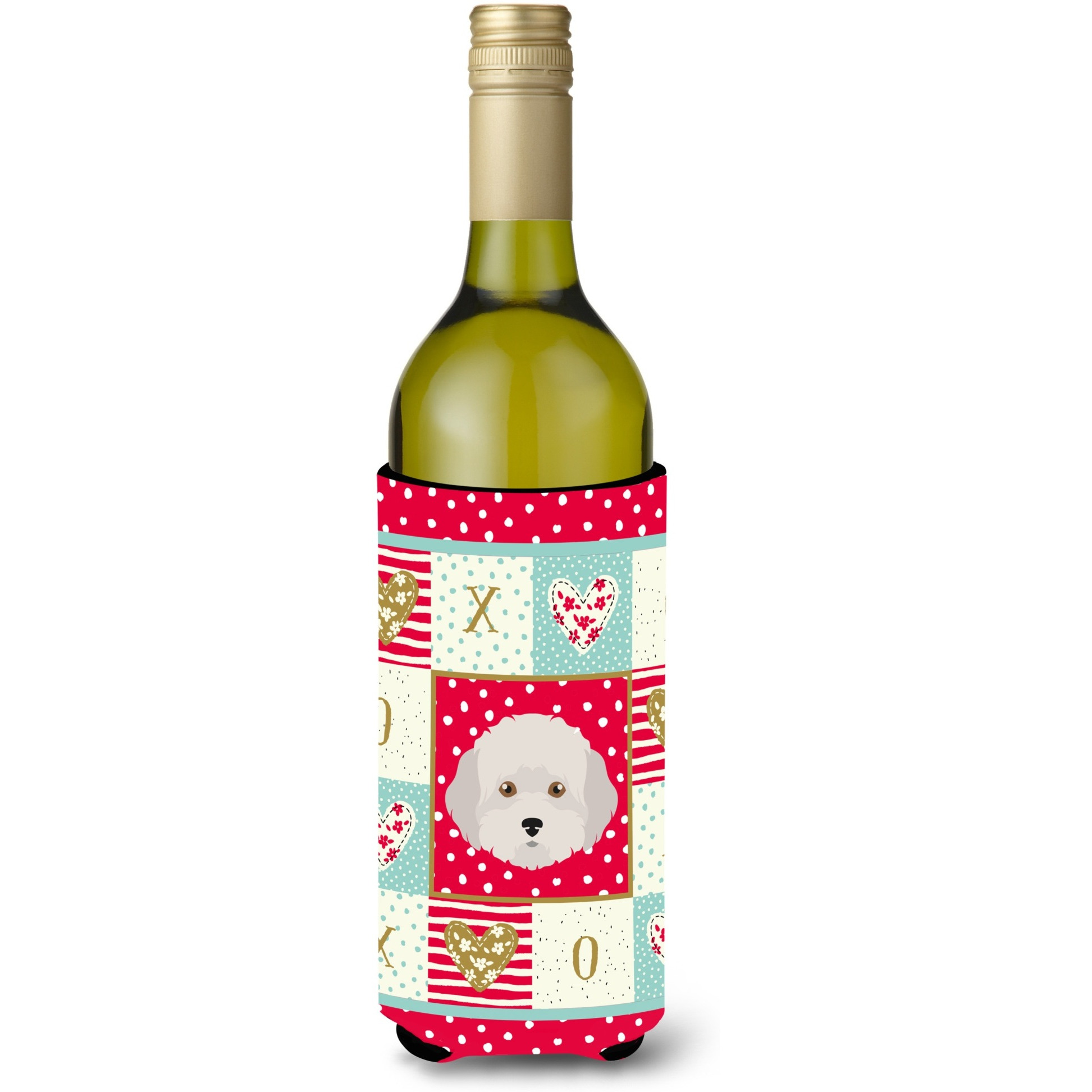 &quotCaroline's Treasures CK5193LITERK Cyprus Poodle Wine Bottle Insulator Hugger cold-beverage-koozies, 750 ml, Multicolor"