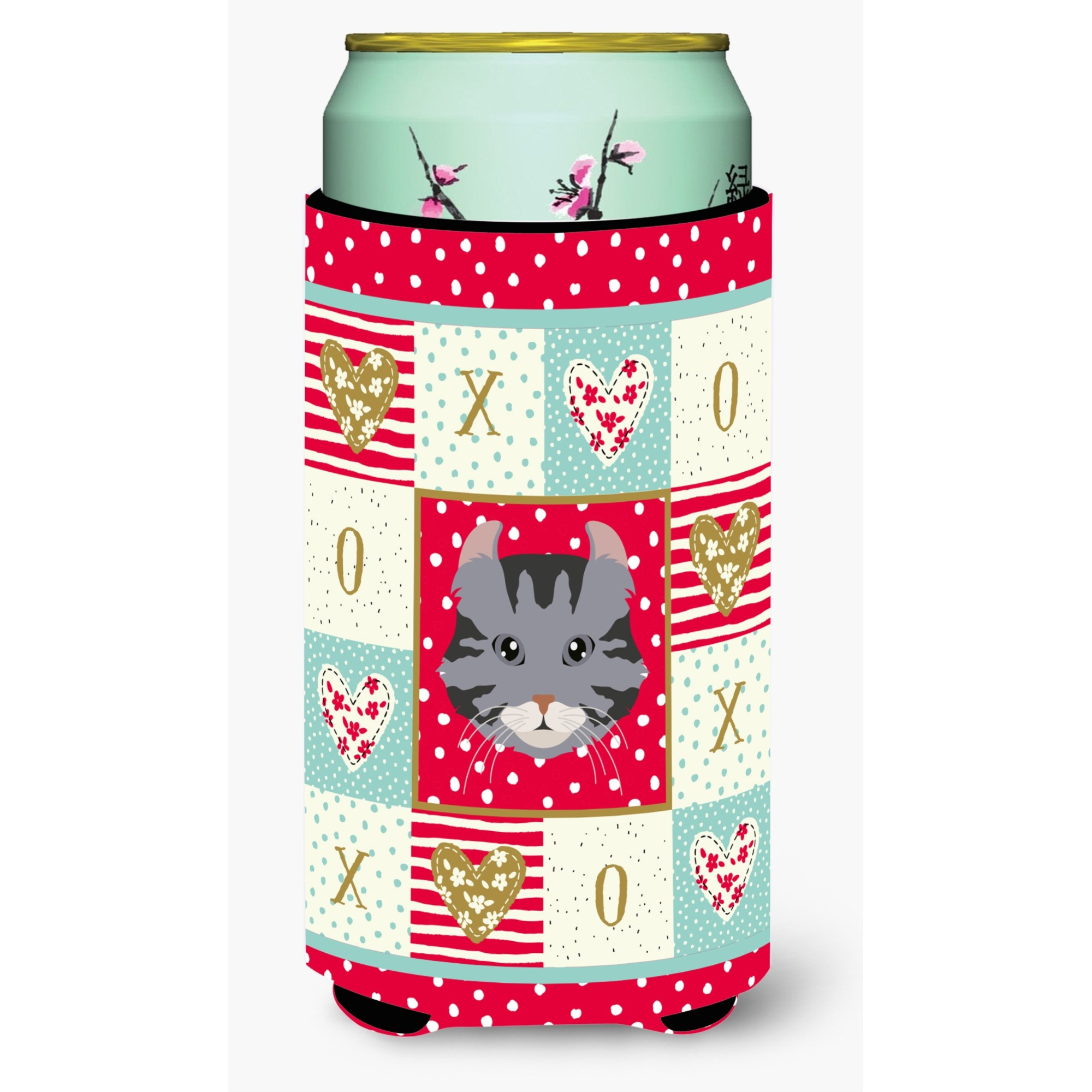 &quotCaroline's Treasures CK5080TBC American Curl Cat Tall Boy Insulator Hugger cold-beverage-koozies, Multicolor"