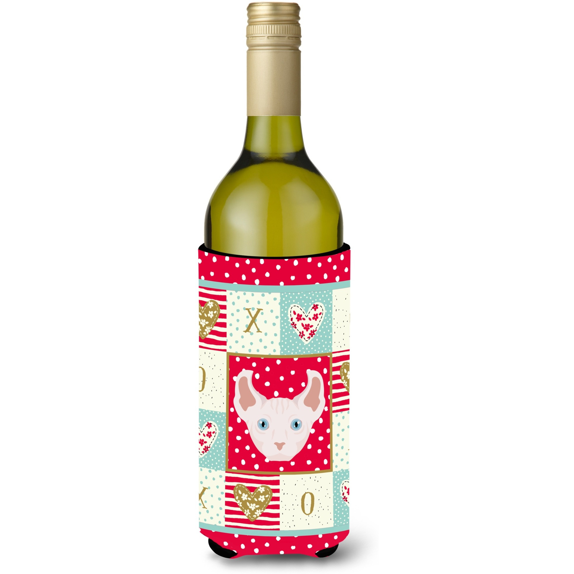 &quotCaroline's Treasures CK5113LITERK Dwelf Cat Wine Bottle Insulator Hugger cold-beverage-koozies, 750 ml, Multicolor"
