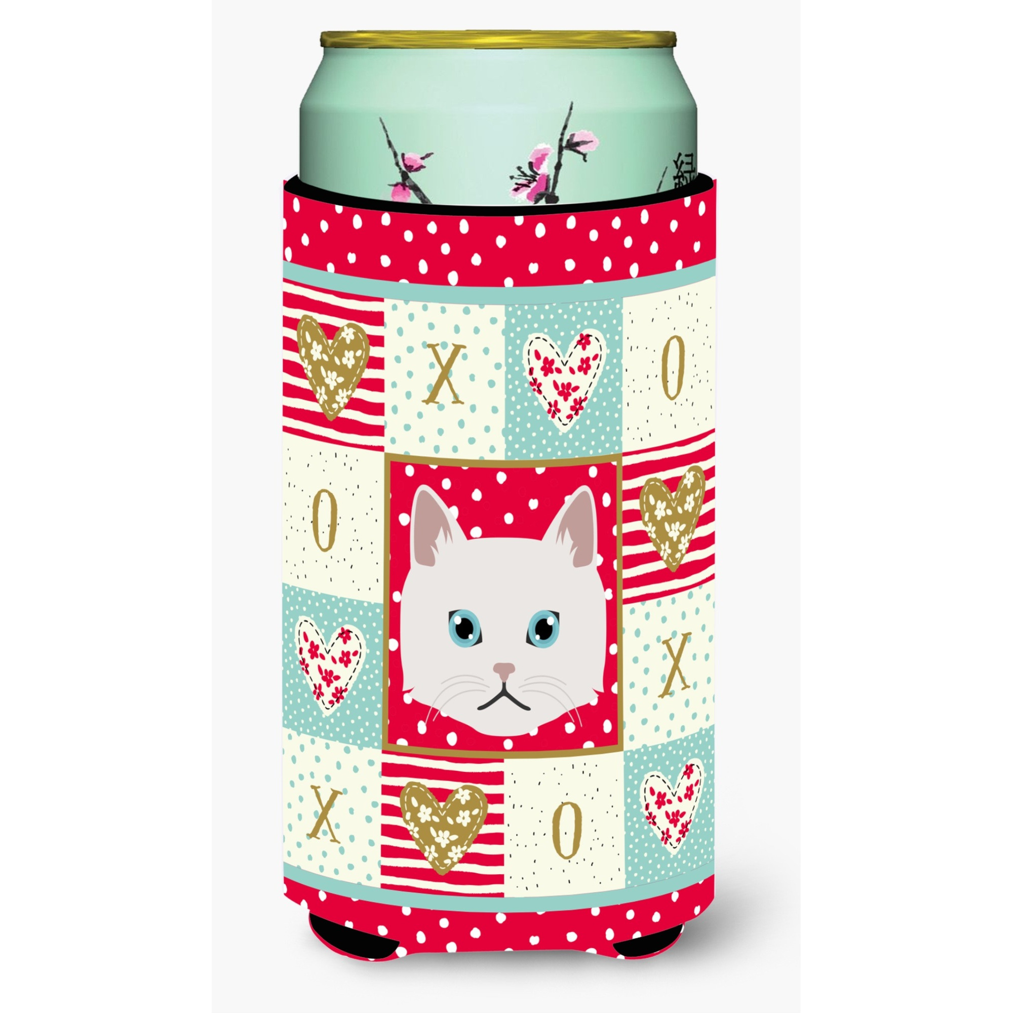 &quotCaroline's Treasures CK5135TBC Napoleon Cat Tall Boy Insulator Hugger cold-beverage-koozies, Multicolor"