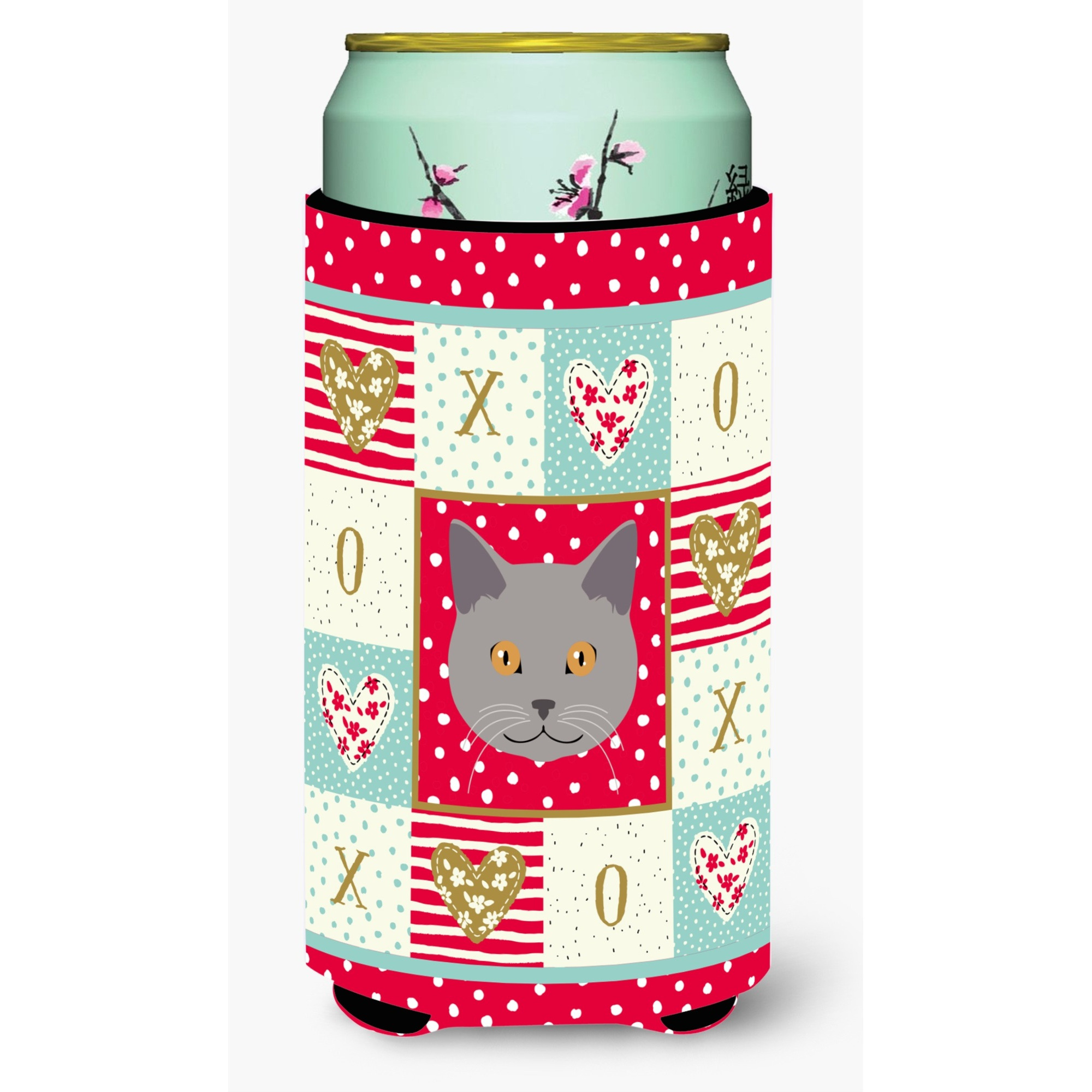 &quotCaroline's Treasures CK5100TBC Chartreux Cat Tall Boy Insulator Hugger cold-beverage-koozies, Multicolor"