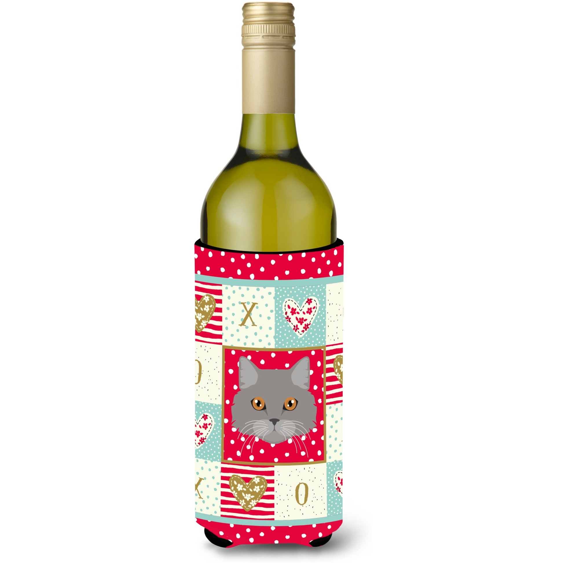 &quotCaroline's Treasures CK5093LITERK Brazilian Longhair Cat Wine Bottle Hugger cold-beverage-koozies, 750 ml, Multicolor"