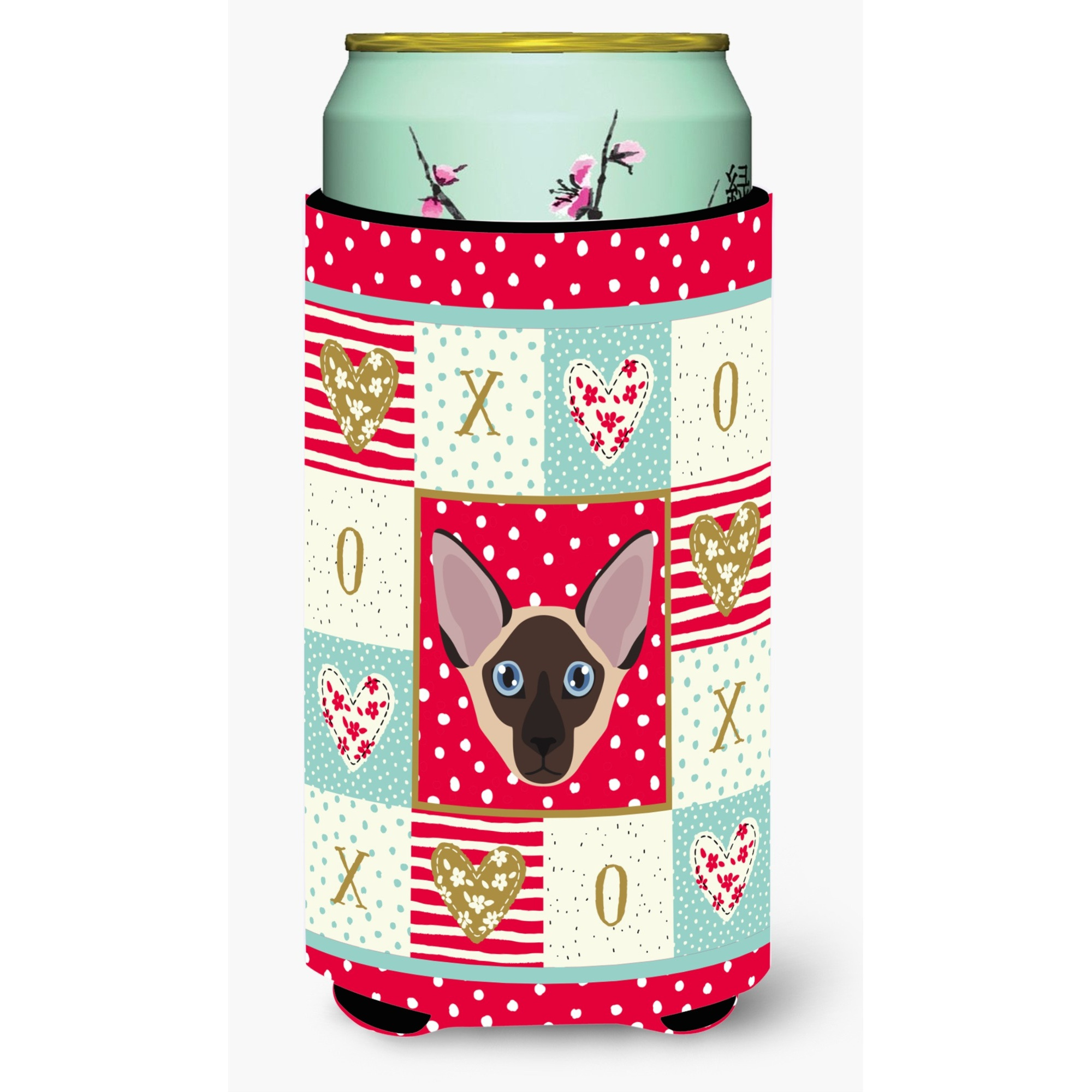 &quotCaroline's Treasures CK5106TBC Colorpoint Shorthair Cat Tall Boy Hugger cold-beverage-koozies, Multicolor"