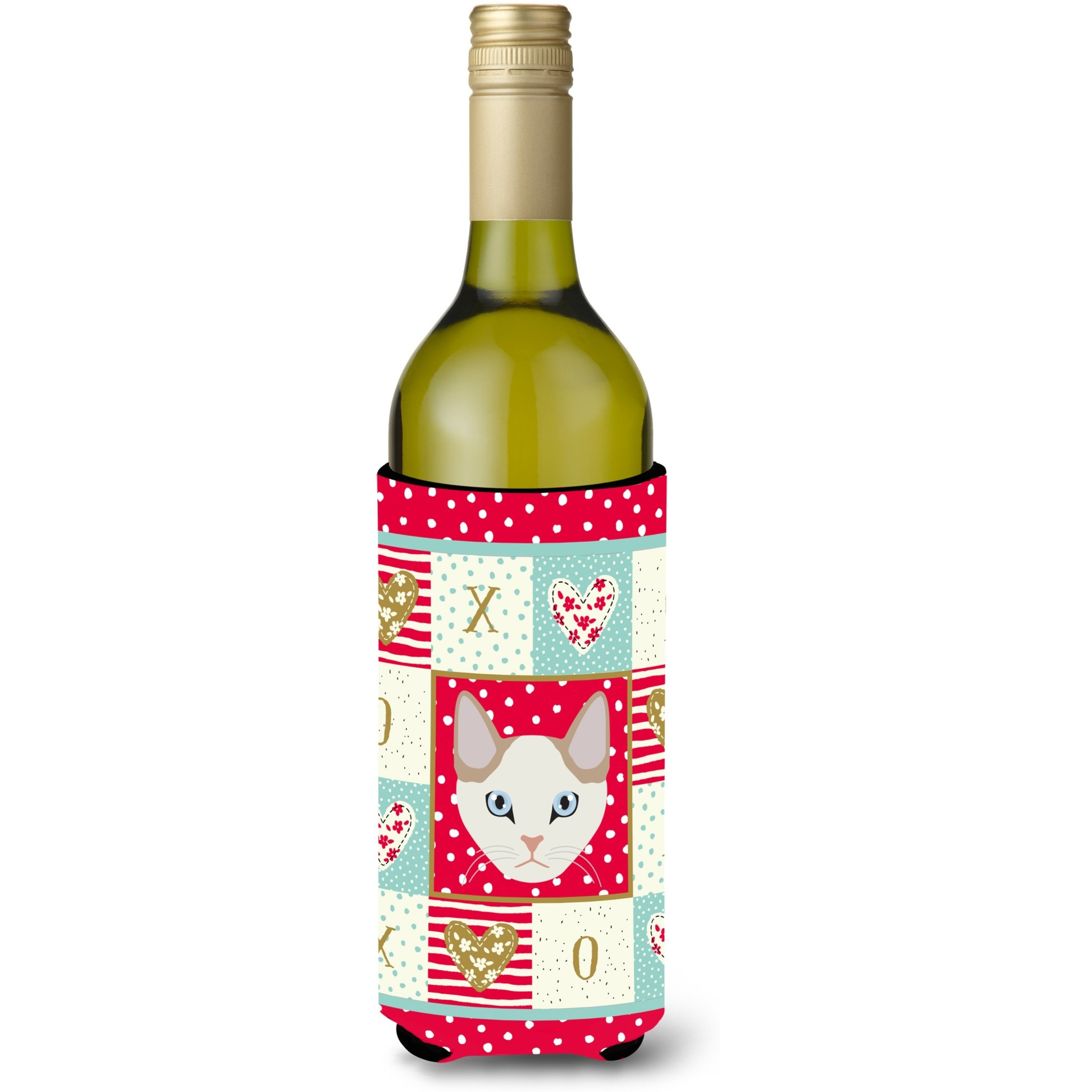 &quotCaroline's Treasures CK5125LITERK Korean Bobtail Cat Wine Bottle Hugger cold-beverage-koozies, 750 ml, Multicolor"