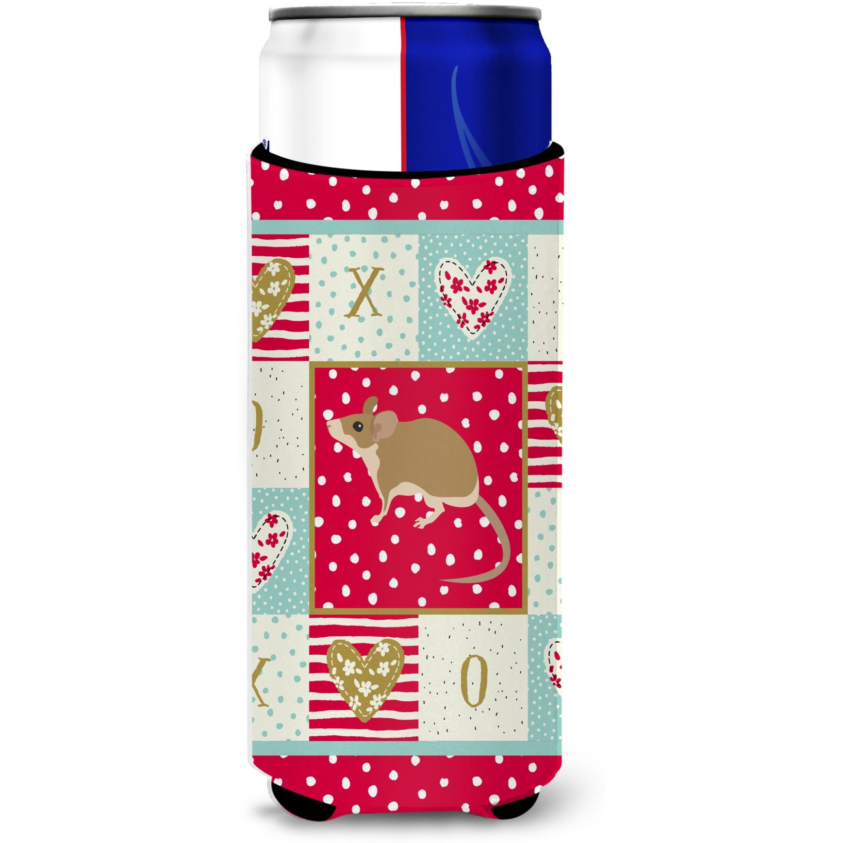&quotCaroline's Treasures CK5453MUK Spiny Mouse Love Michelob Ultra Hugger for slim cans cold-beverage-koozies, Multicolor"