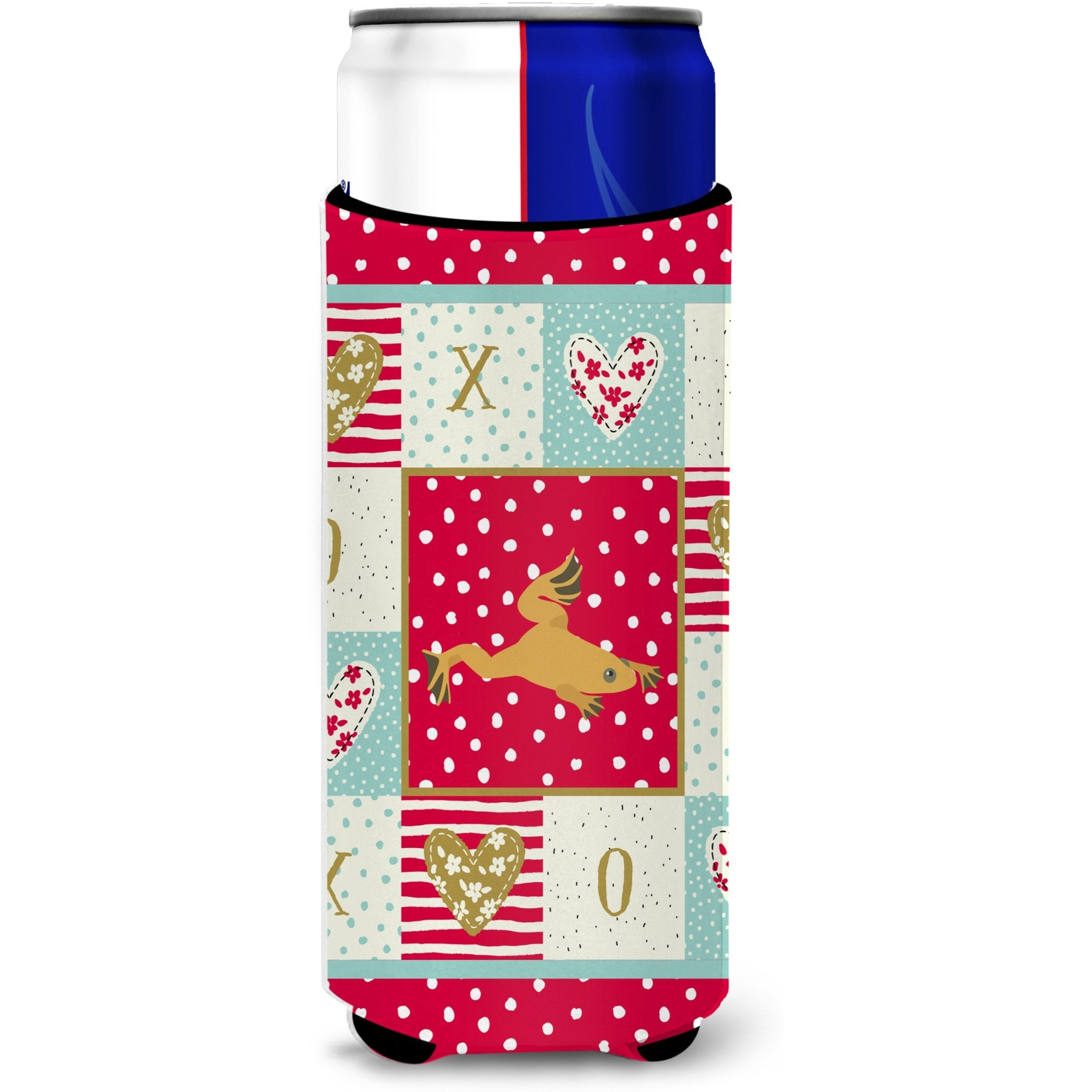 &quotCaroline's Treasures CK5528MUK Aquarium Frog Michelob Ultra Hugger for slim cans cold-beverage-koozies, Multicolor"