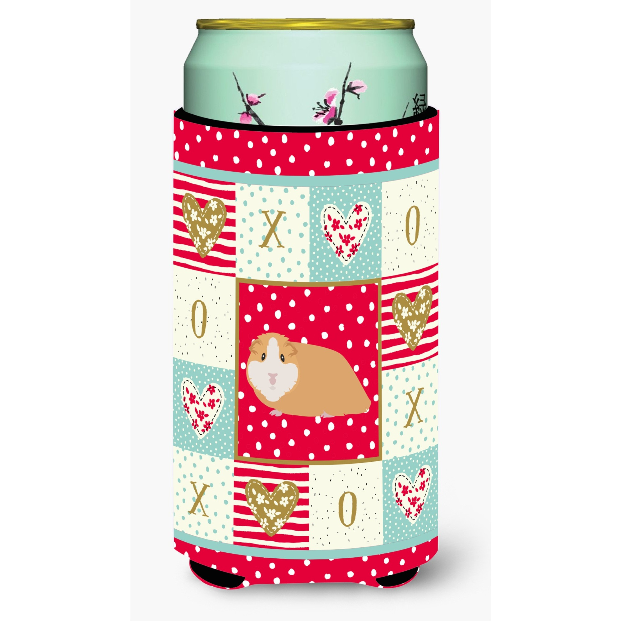 &quotCaroline's Treasures CK5427TBC American Guinea Pig Love Tall Boy Hugger cold-beverage-koozies, Multicolor"