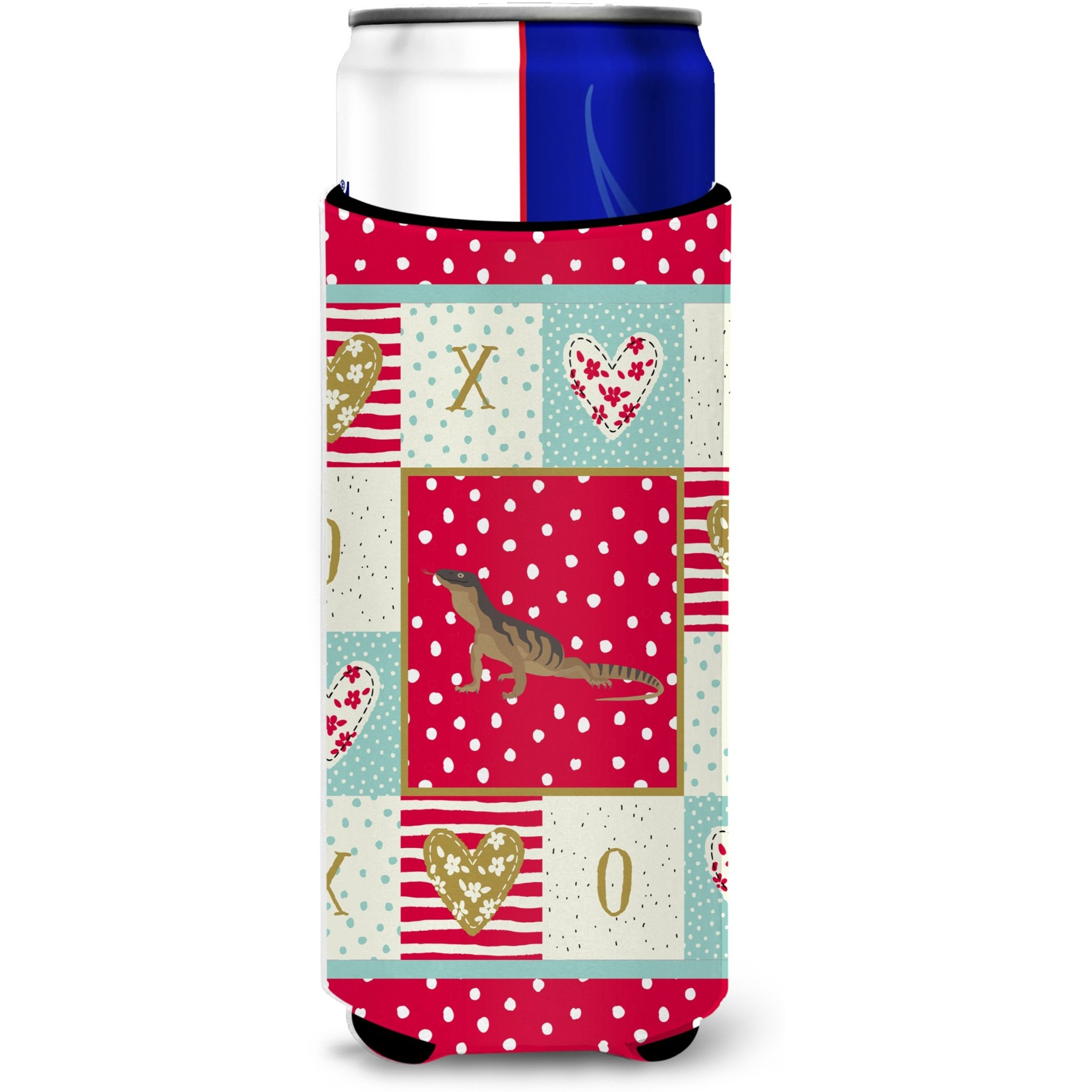 &quotCaroline's Treasures CK5532MUK Monitor Lizard Michelob Ultra Hugger for slim cans cold-beverage-koozies, Multicolor"