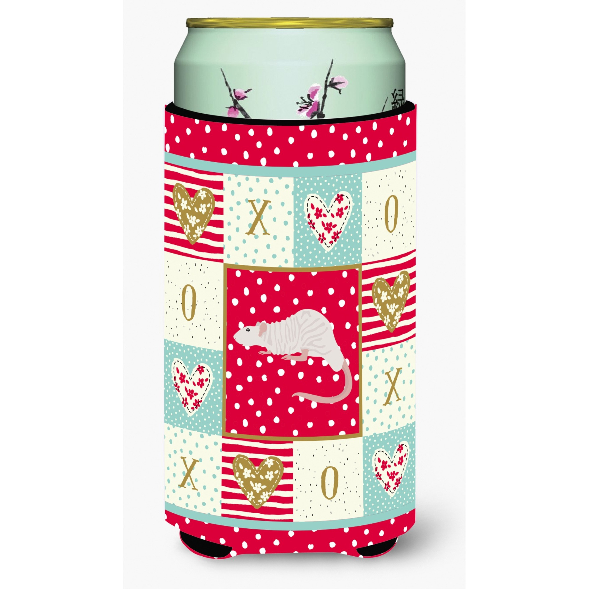 &quotCaroline's Treasures CK5458TBC Dumbo Sphynx Rat Love Tall Boy Hugger cold-beverage-koozies, Multicolor"