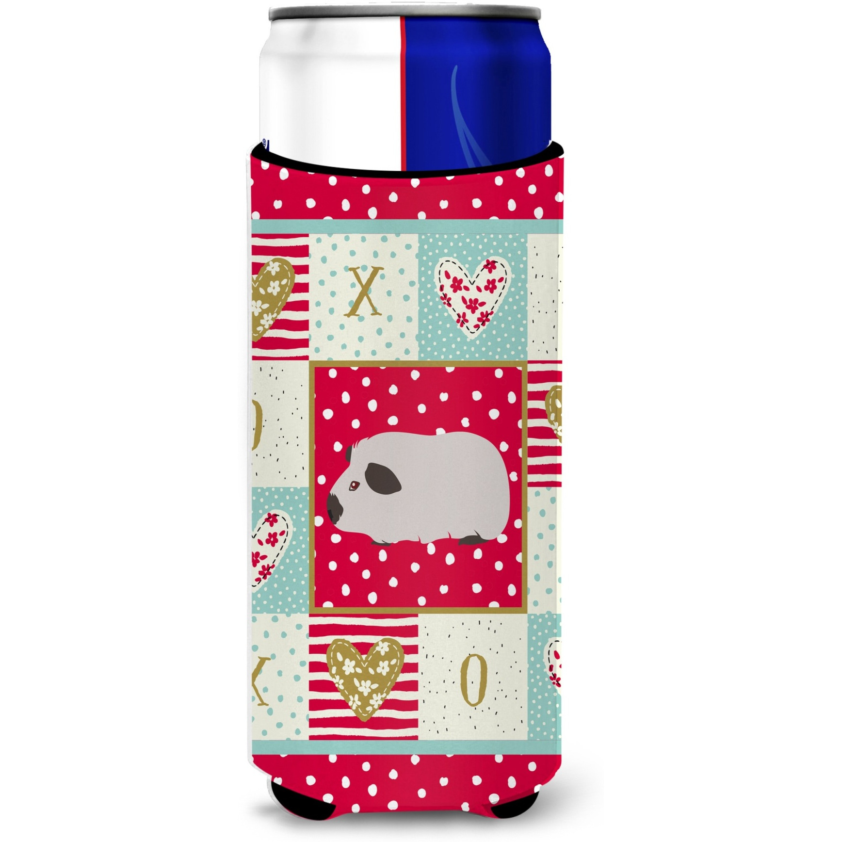 &quotCaroline's Treasures CK5429MUK Himalayan Guinea Pig Love Ultra Hugger for slim cans cold-beverage-koozies, Multicolor"