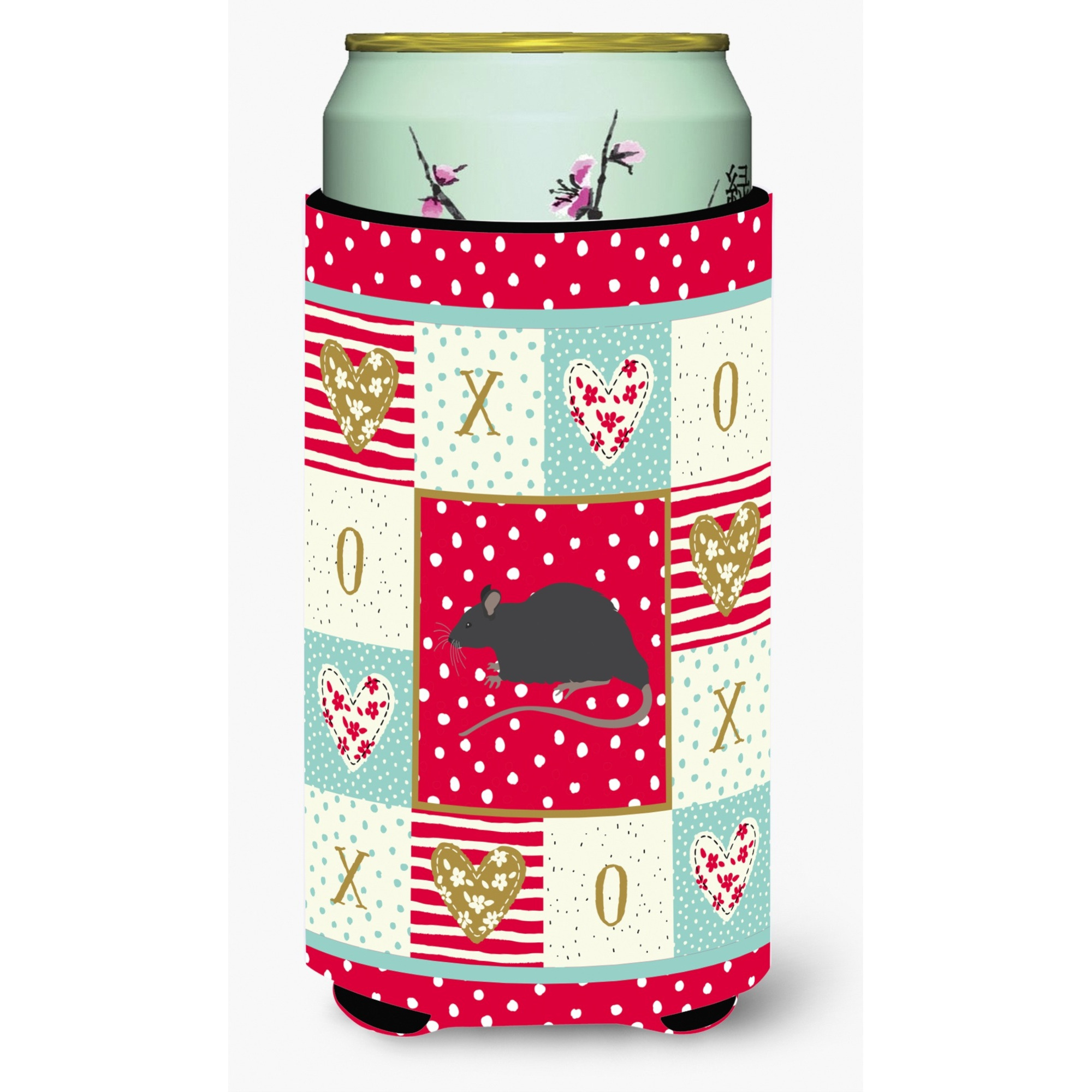 &quotCaroline's Treasures CK5456TBC Black Rat Love Tall Boy Insulator Hugger cold-beverage-koozies, Multicolor"