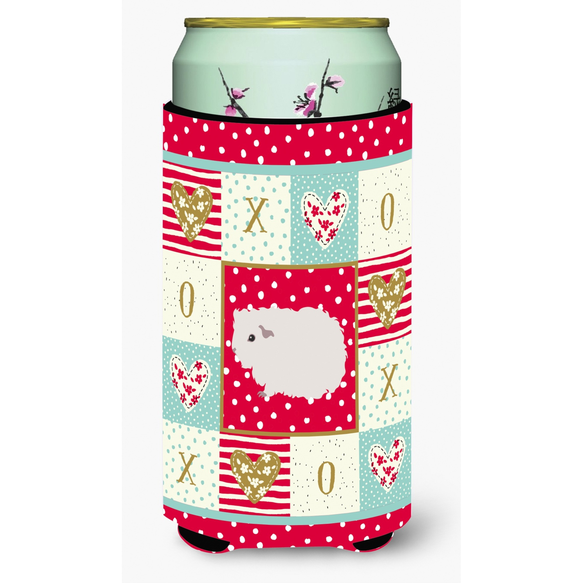 &quotCaroline's Treasures CK5430TBC Merino Guinea Pig Love Tall Boy Hugger cold-beverage-koozies, Multicolor"