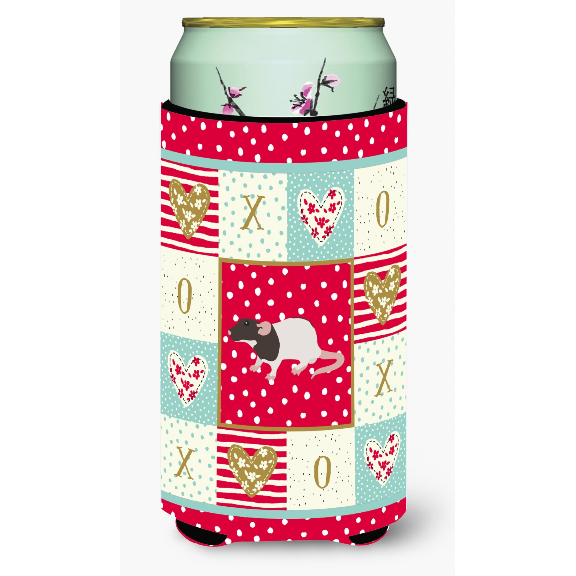 &quotCaroline's Treasures CK5459TBC Dumbo Rat Love Tall Boy Insulator Hugger cold-beverage-koozies, Multicolor"