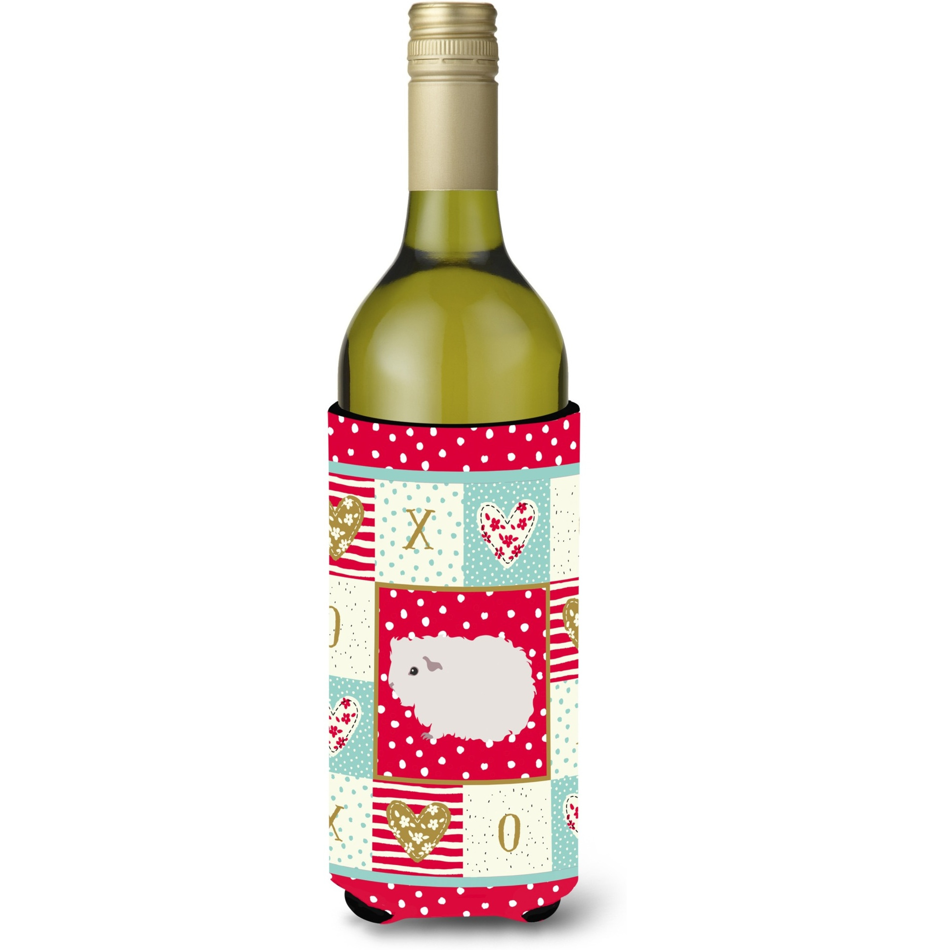 &quotCaroline's Treasures CK5430LITERK Merino Guinea Pig Love Wine Bottle Hugger cold-beverage-koozies, 750 ml, Multicolor"