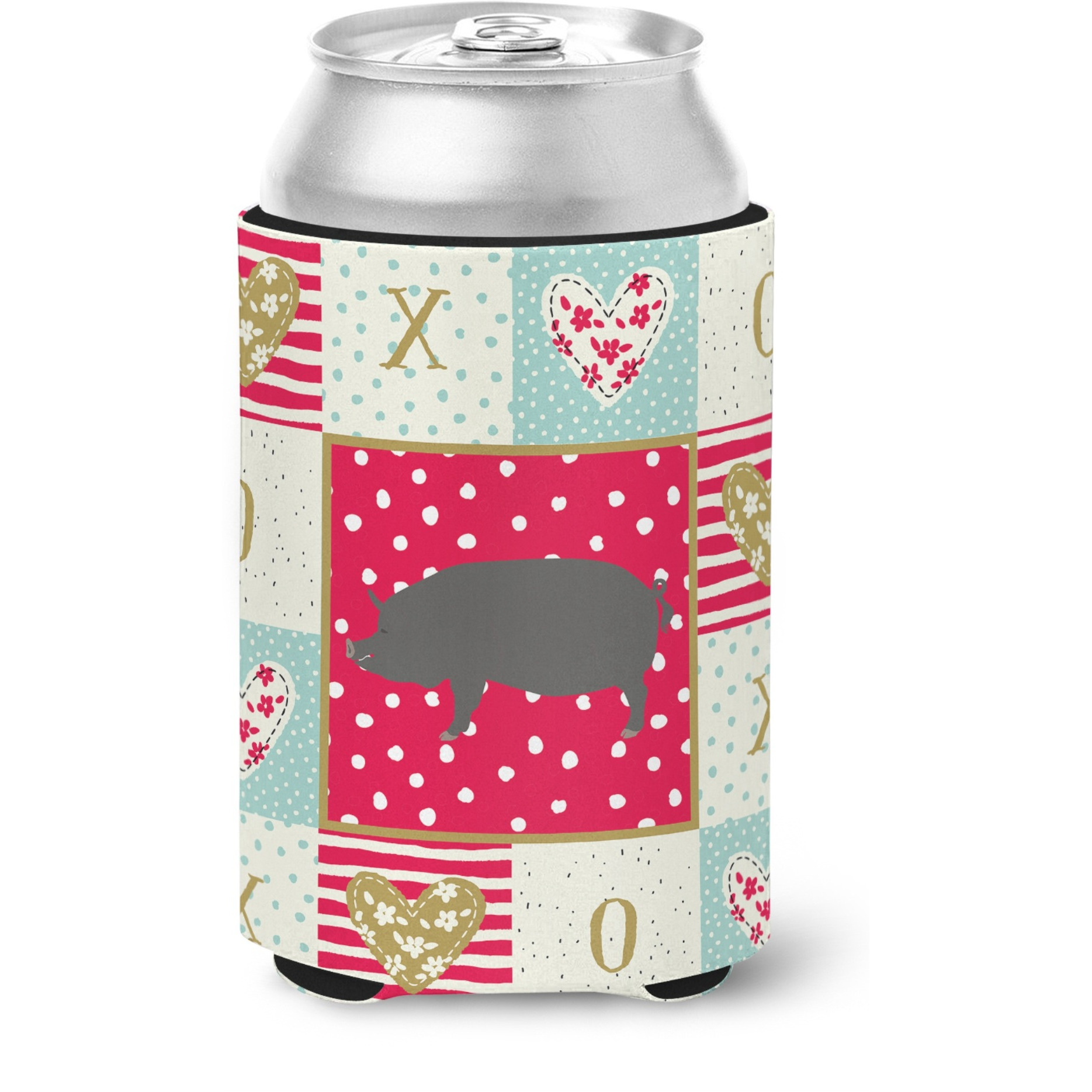 &quotCaroline's Treasures CK5360CC Berkshire Pig Love Can or Bottle Hugger cold-beverage-koozies, Multicolor"