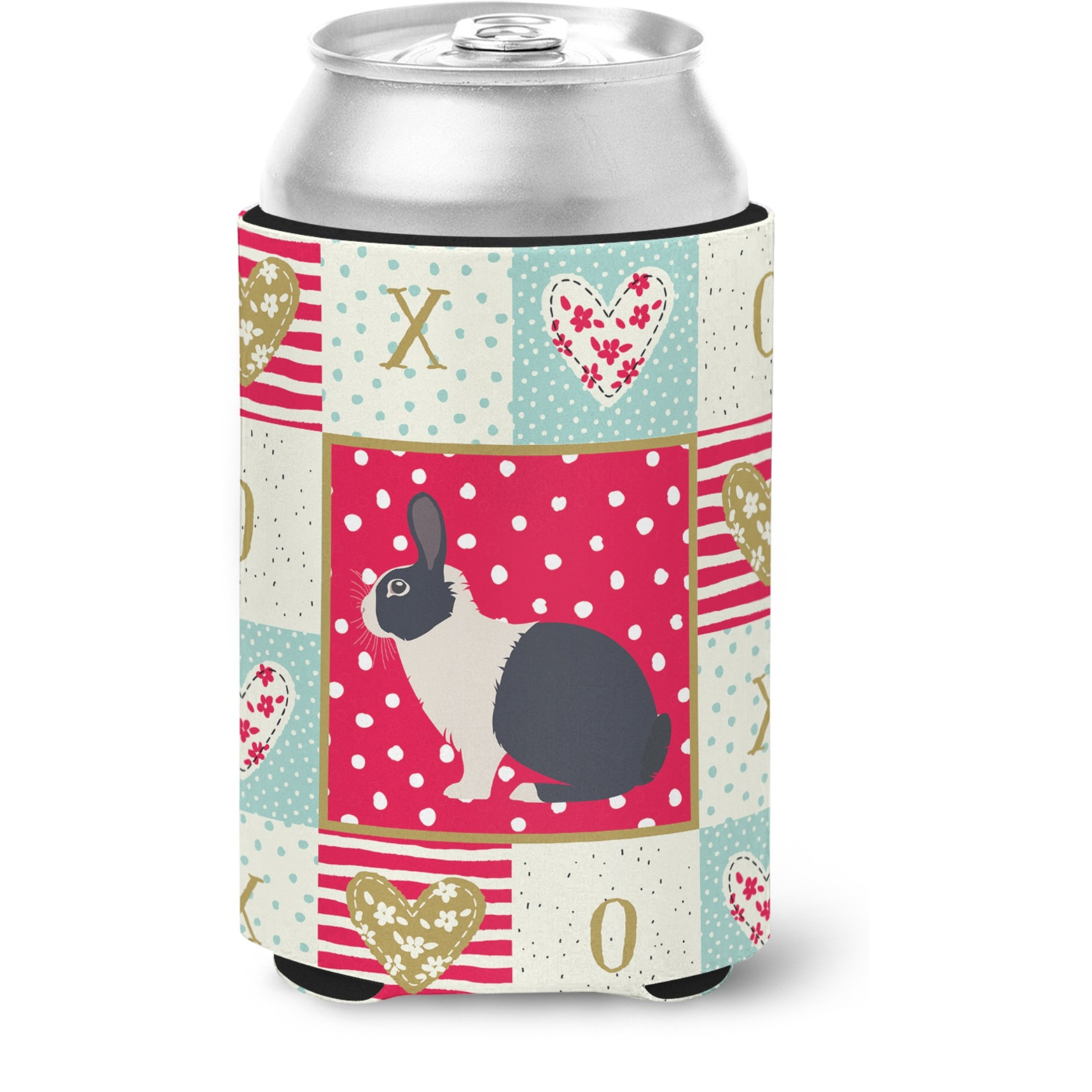&quotCaroline's Treasures CK5385CC Dutch Rabbit Love Can or Bottle Hugger cold-beverage-koozies, Multicolor"