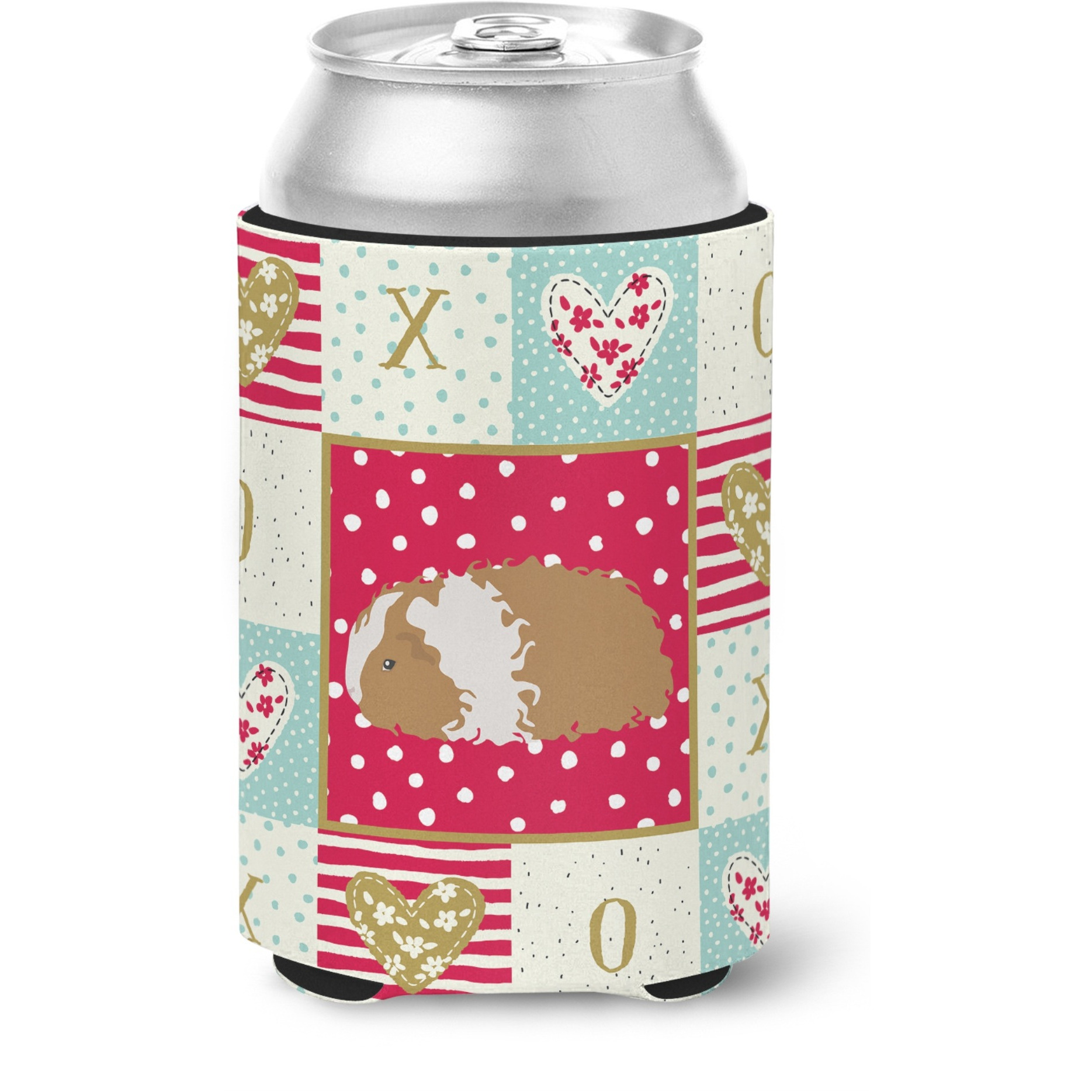 &quotCaroline's Treasures CK5437CC Texel Guinea Pig Love Can or Bottle Hugger cold-beverage-koozies, Multicolor"