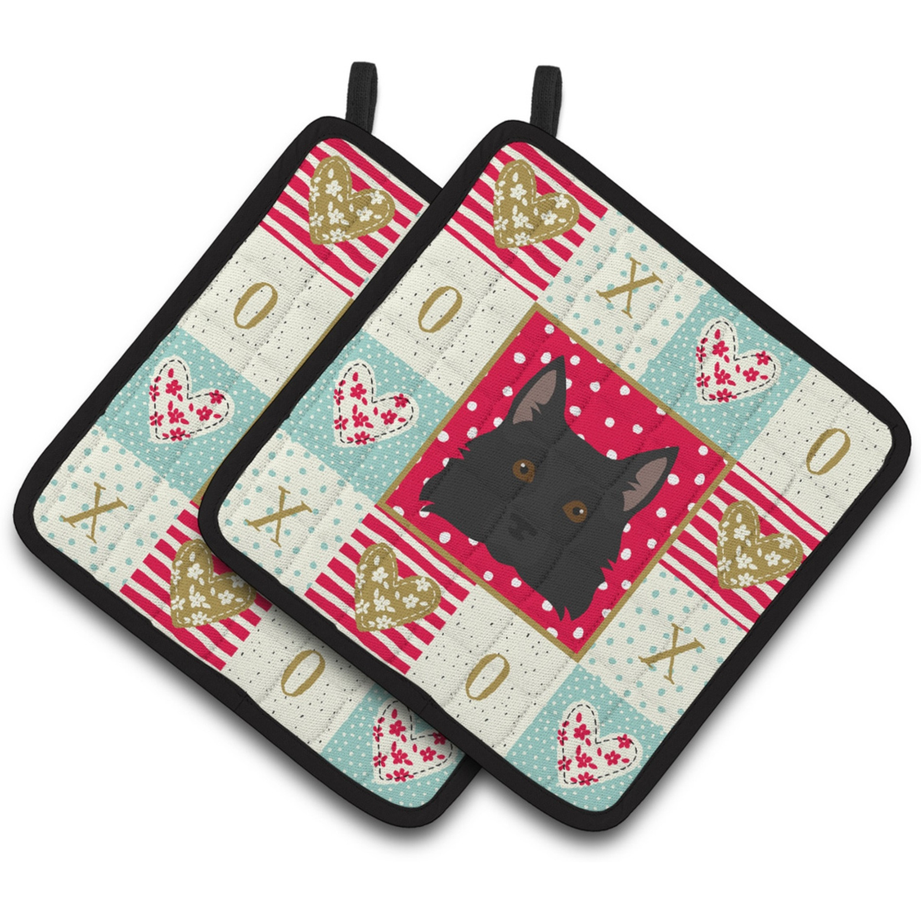 &quotCaroline's Treasures CK5236PTHD Schipperke Love Pair of Pot Holders potholders, Multicolor"
