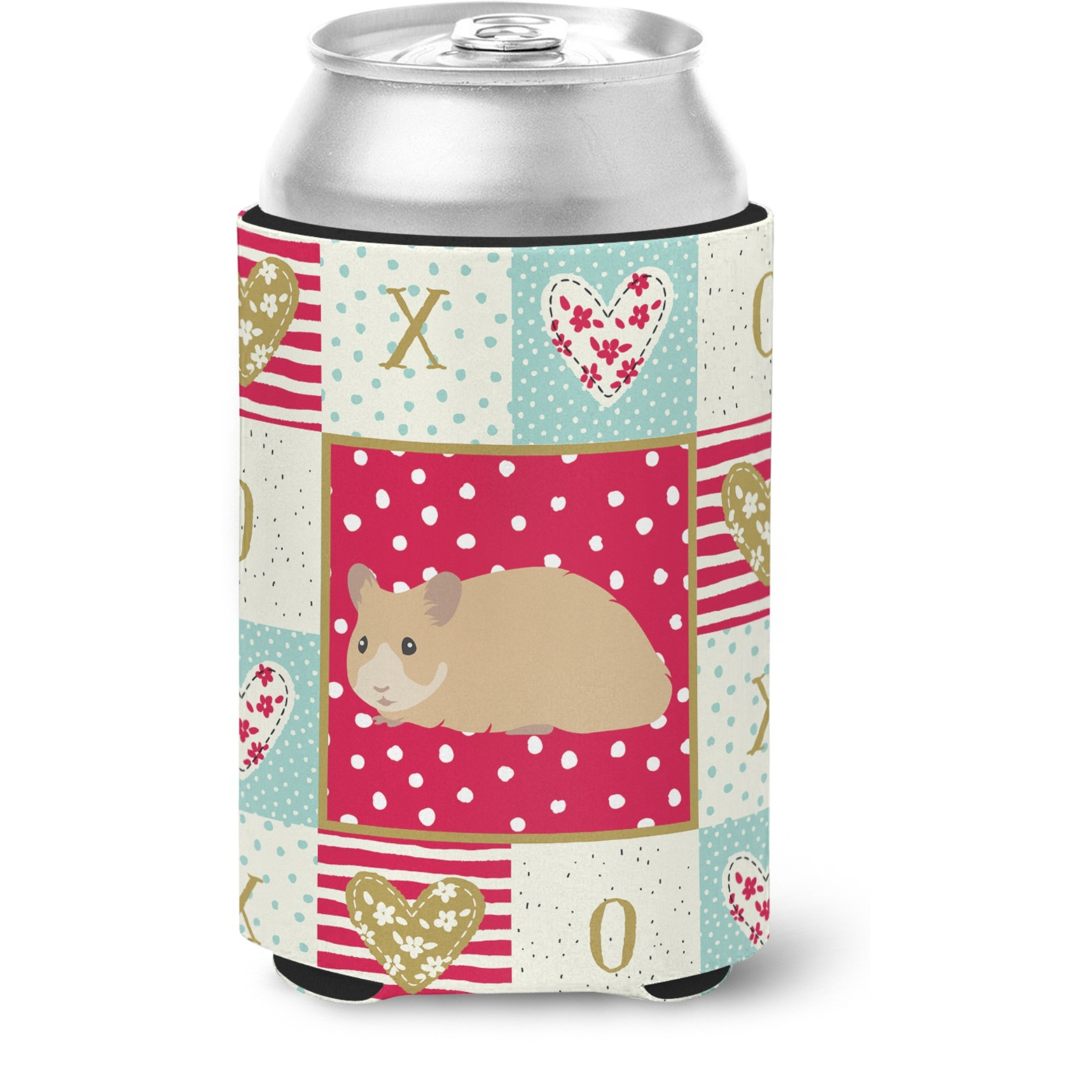 &quotCaroline's Treasures CK5443CC Syrian Golden Hamster Love Can or Bottle Hugger cold-beverage-koozies, Multicolor"