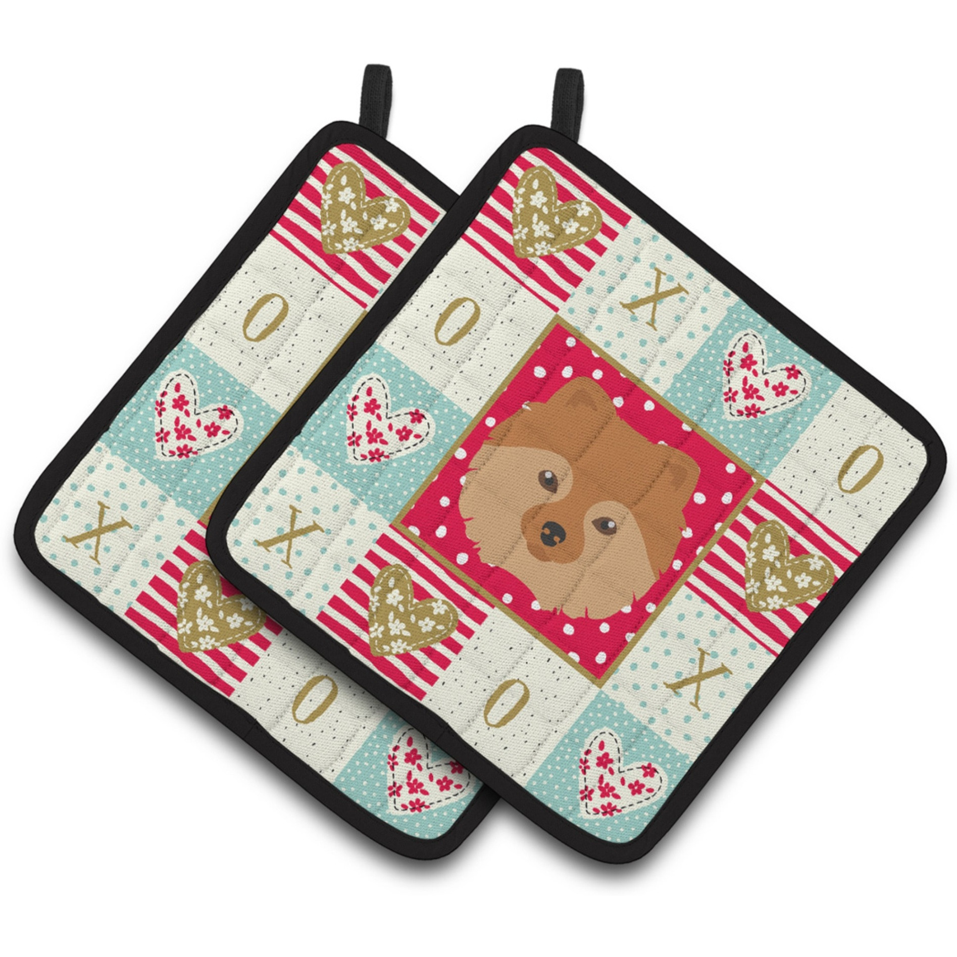 &quotCaroline's Treasures CK5201PTHD German Spitz Love Pair of Pot Holders potholders, Multicolor"