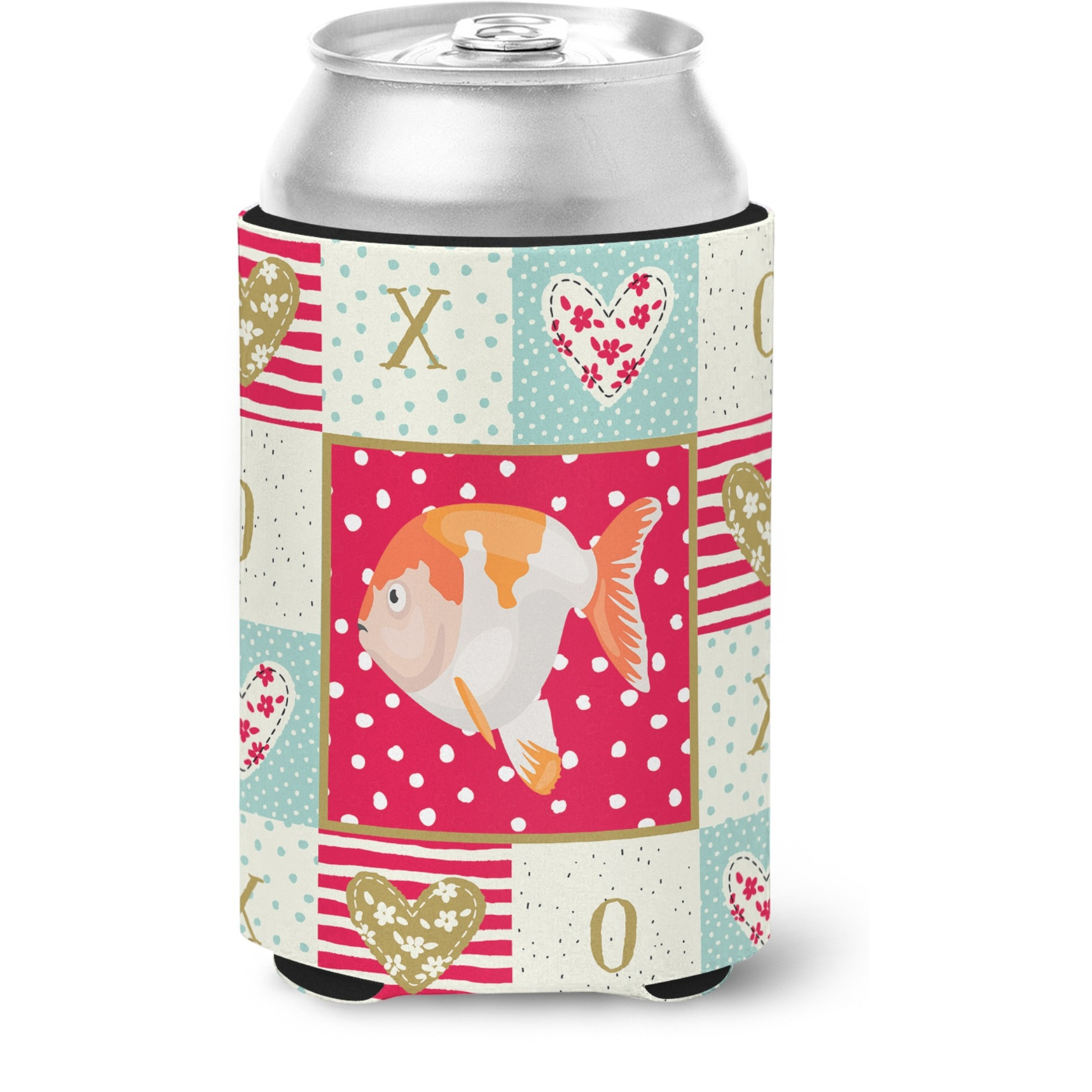 &quotCaroline's Treasures CK5474CC Lionhead Goldfish Love Can or Bottle Hugger cold-beverage-koozies, Multicolor"