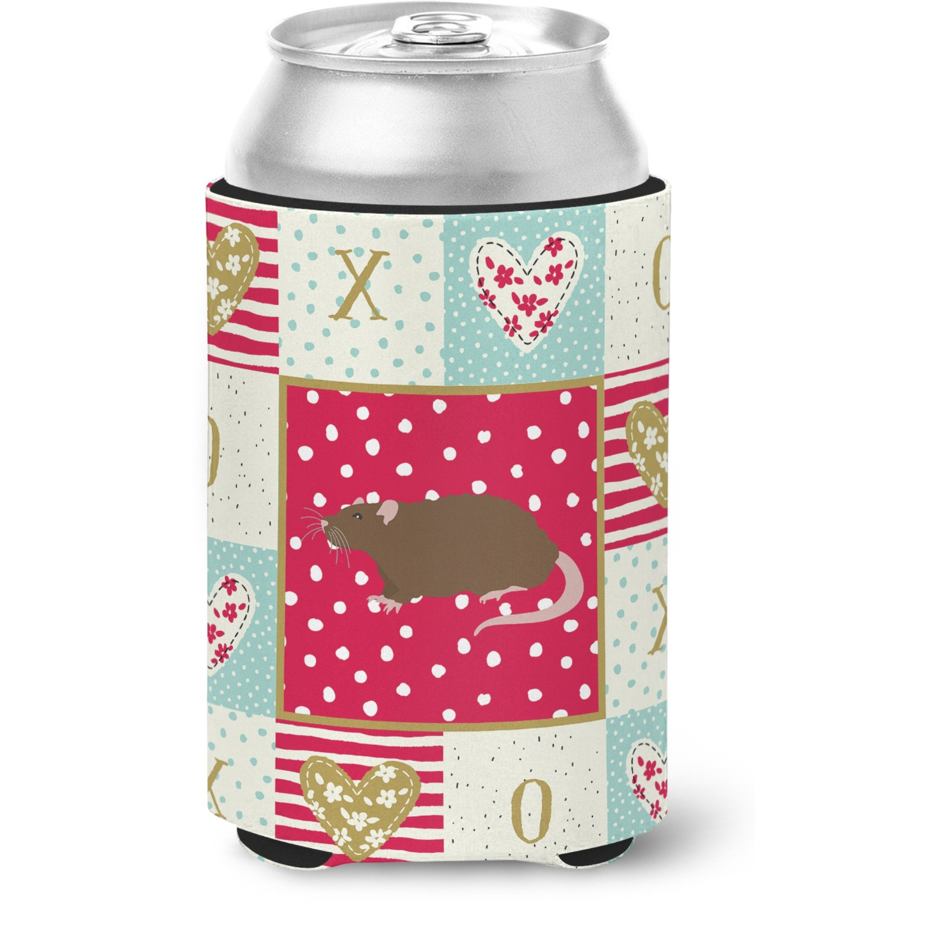 &quotCaroline's Treasures CK5462CC Rex Rat Love Can or Bottle Hugger cold-beverage-koozies, Multicolor"