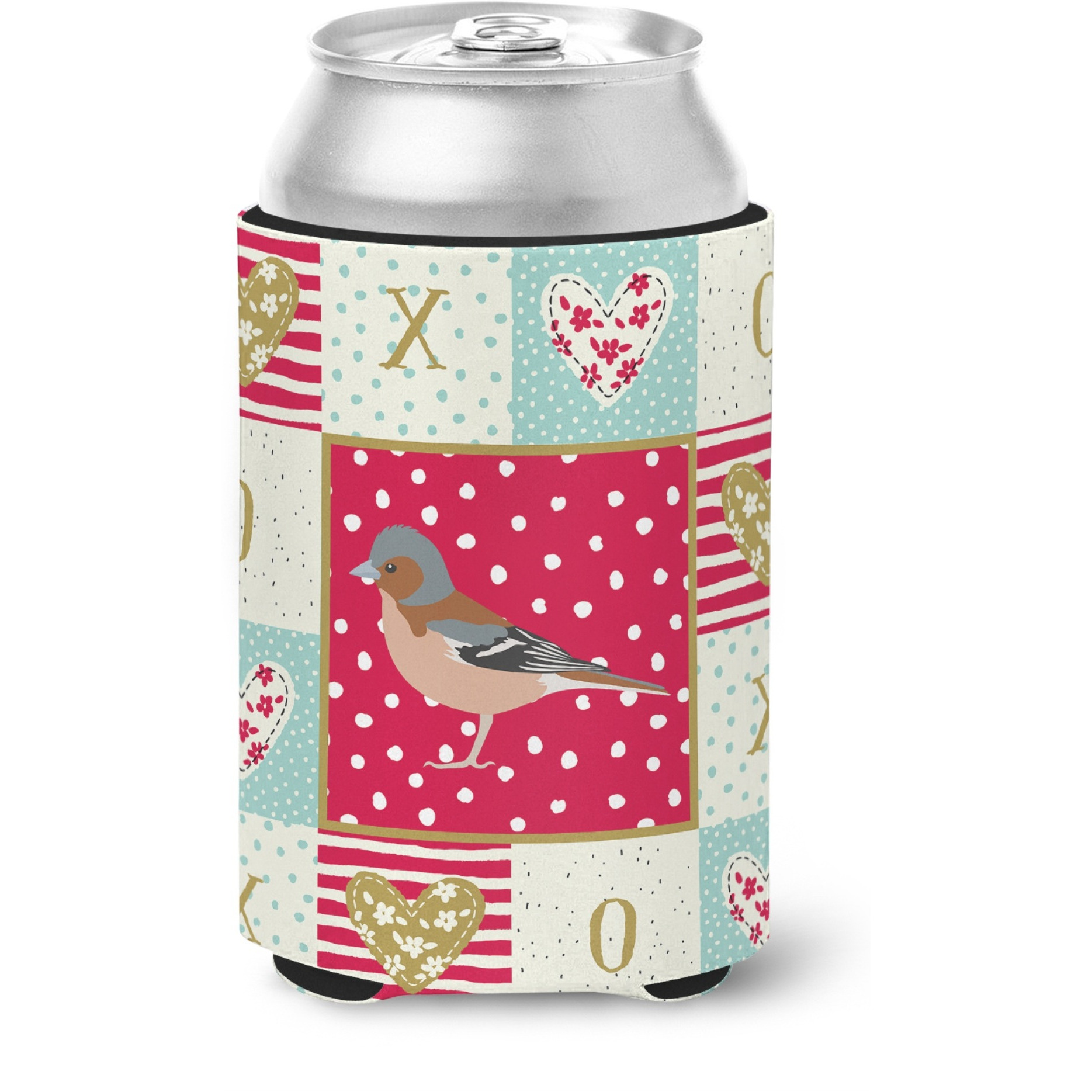 &quotCaroline's Treasures CK5511CC Finch Love Can or Bottle Hugger cold-beverage-koozies, Multicolor"