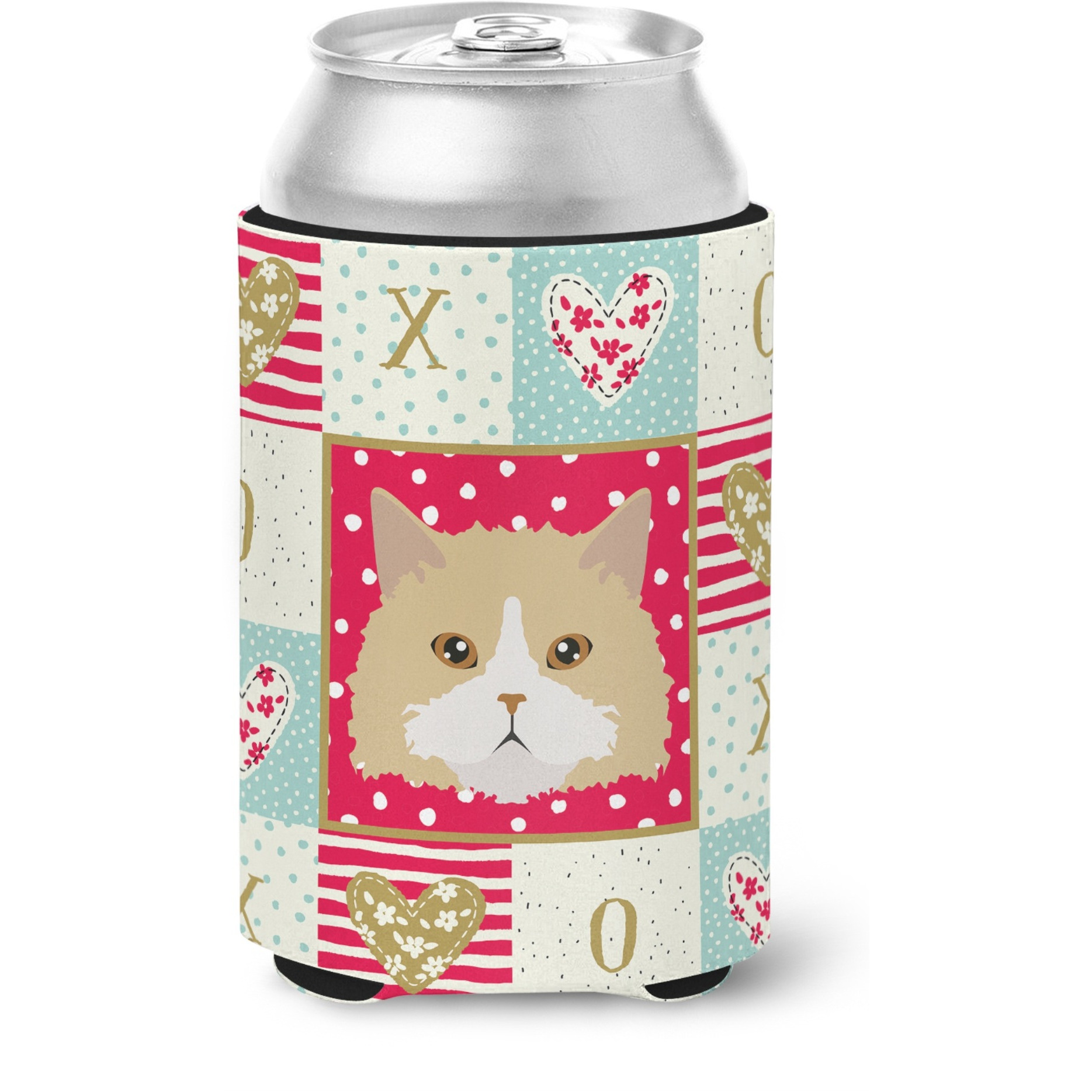 &quotCaroline's Treasures CK5140CC Oregon Rex Cat Love Can or Bottle Hugger cold-beverage-koozies, Multicolor"