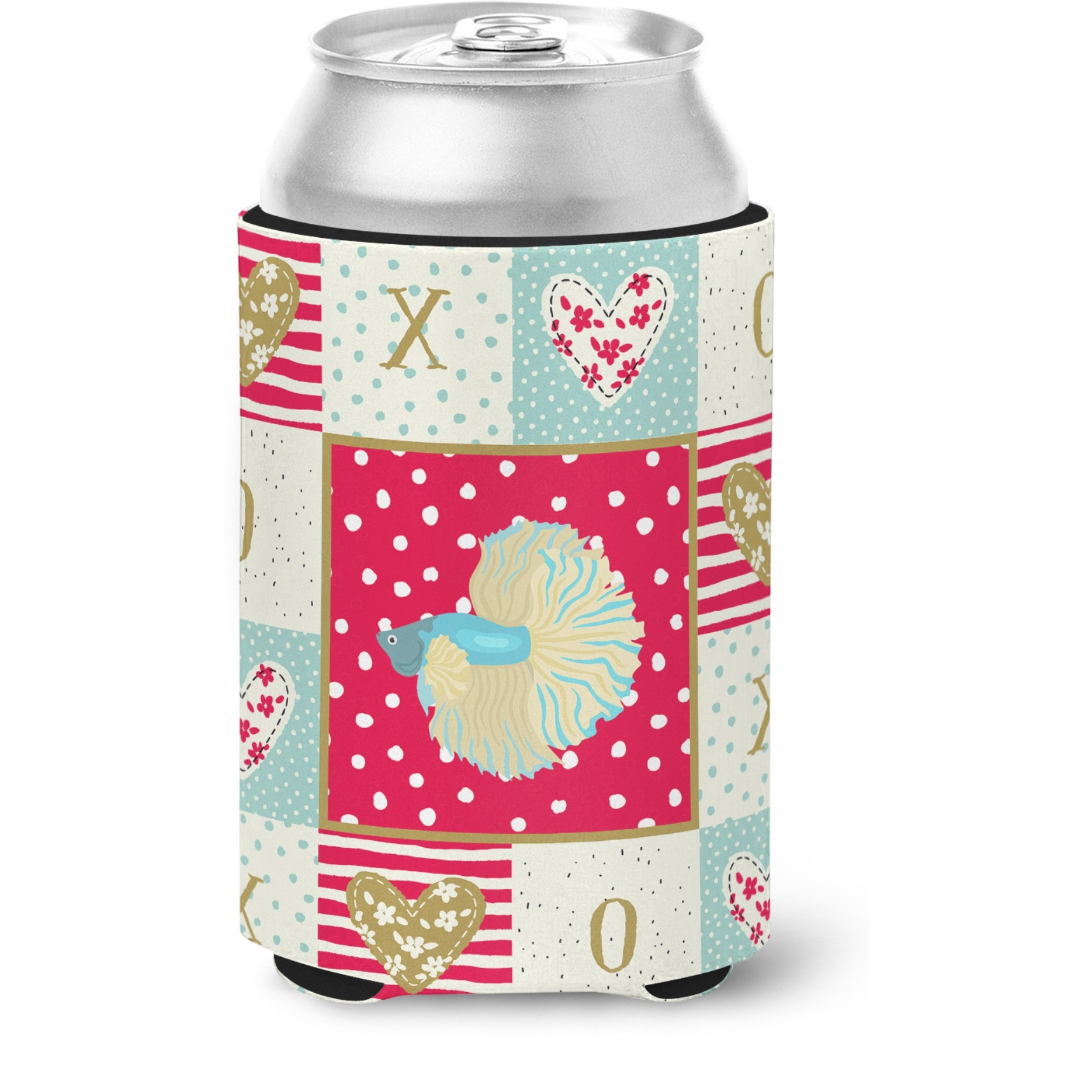 &quotCaroline's Treasures CK5486CC Elephant Ear Betta Love Can or Bottle Hugger cold-beverage-koozies, Multicolor"