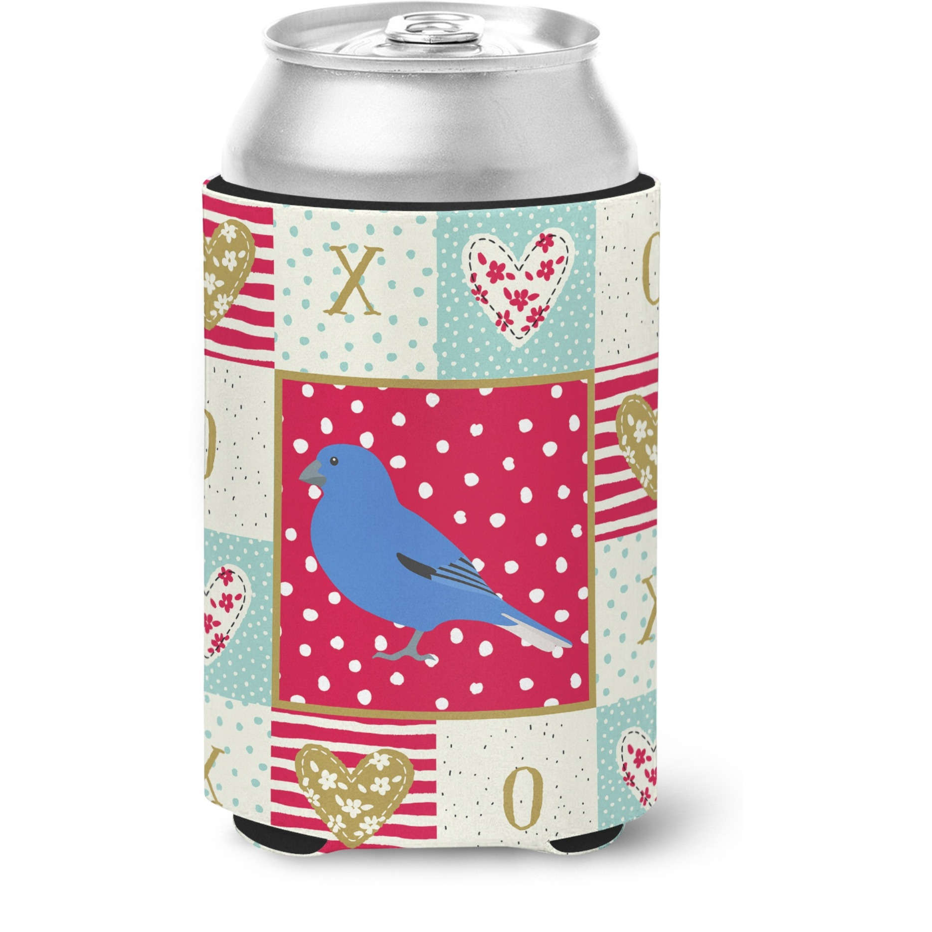 &quotCaroline's Treasures CK5510CC Bunting Love Can or Bottle Hugger cold-beverage-koozies, Multicolor"