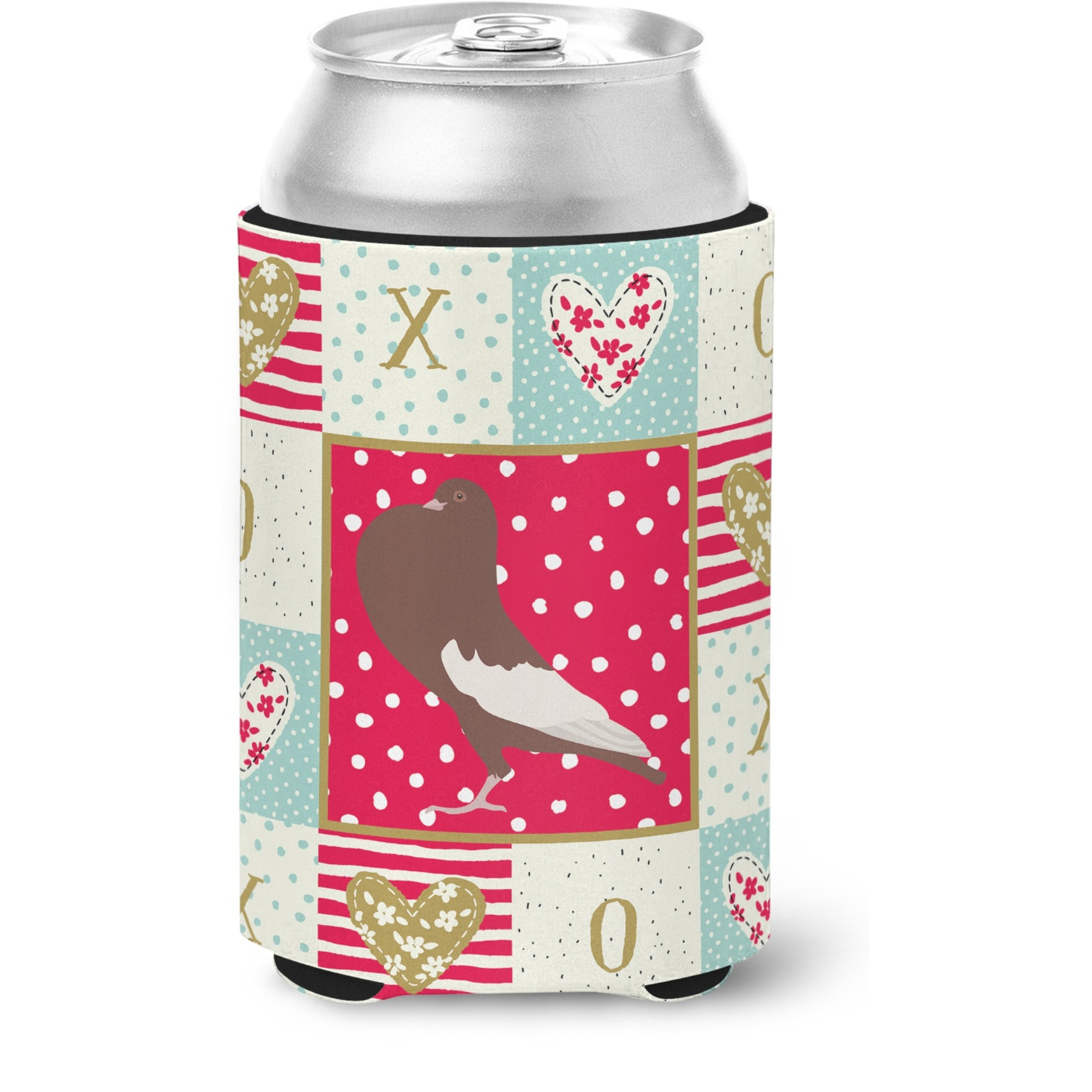 &quotCaroline's Treasures CK5381CC English Pouter Pigeon Love Can or Bottle Hugger cold-beverage-koozies, Multicolor"