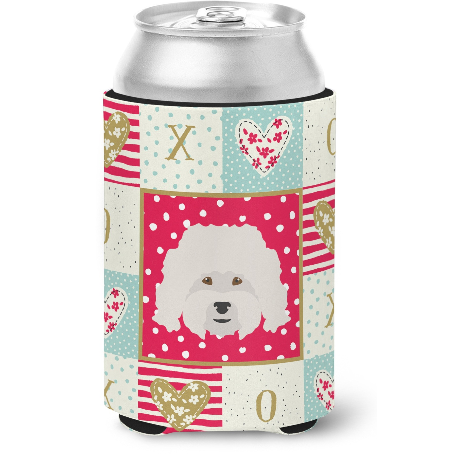 &quotCaroline's Treasures CK5186CC Bolognese Love Can or Bottle Hugger cold-beverage-koozies, Multicolor"