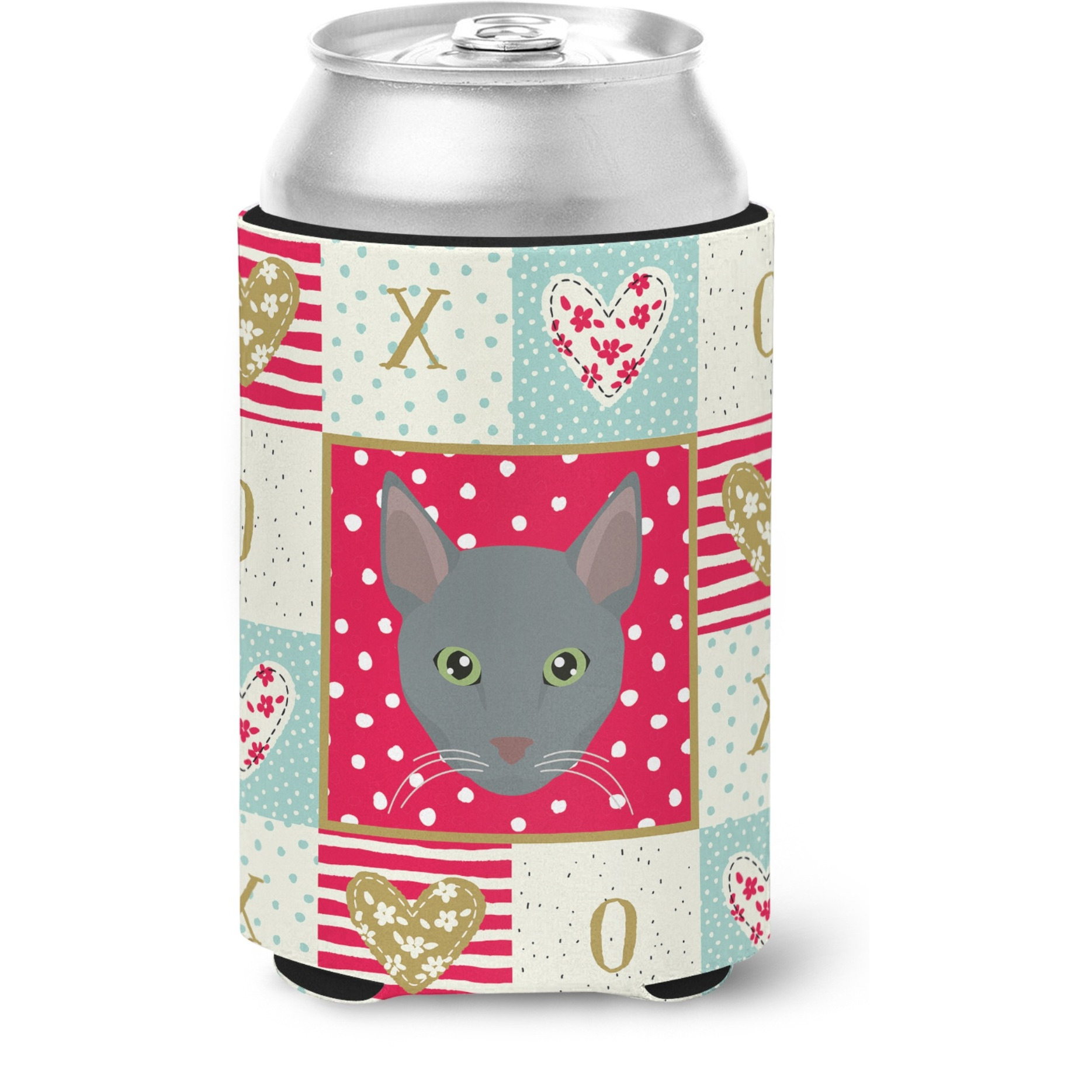 &quotCaroline's Treasures CK5151CC Raas Cat Love Can or Bottle Hugger cold-beverage-koozies, Multicolor"