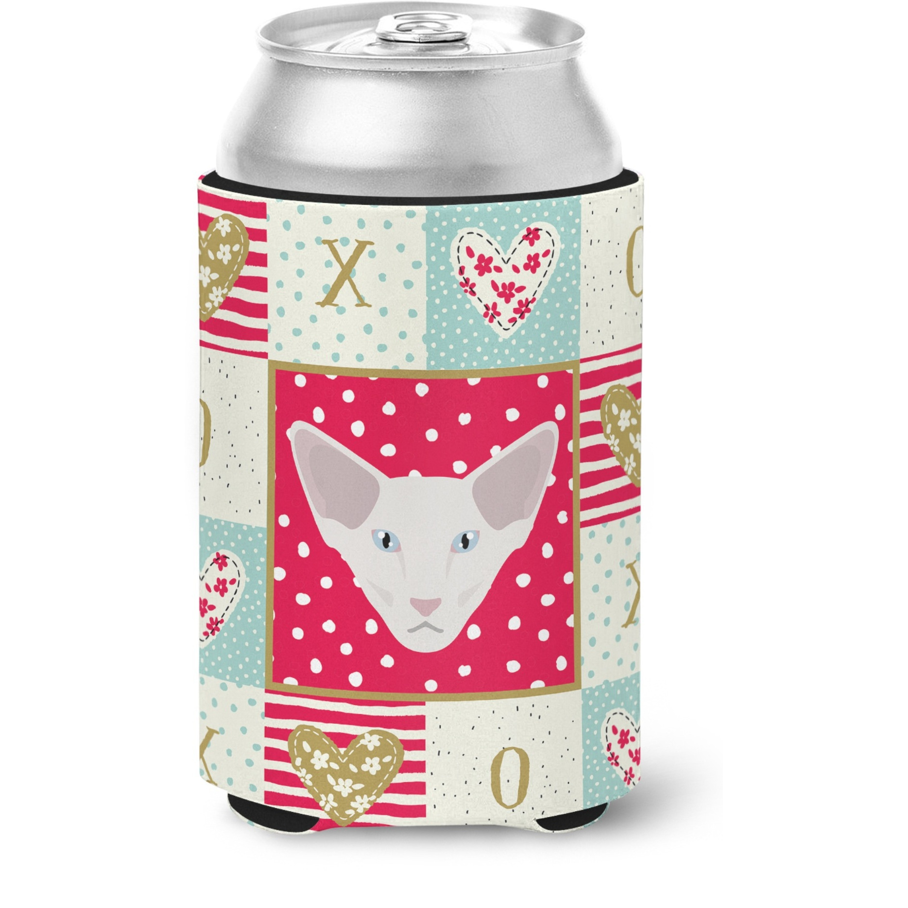 &quotCaroline's Treasures CK5142CC Oriental Longhair Cat Love Can or Bottle Hugger cold-beverage-koozies, Multicolor"