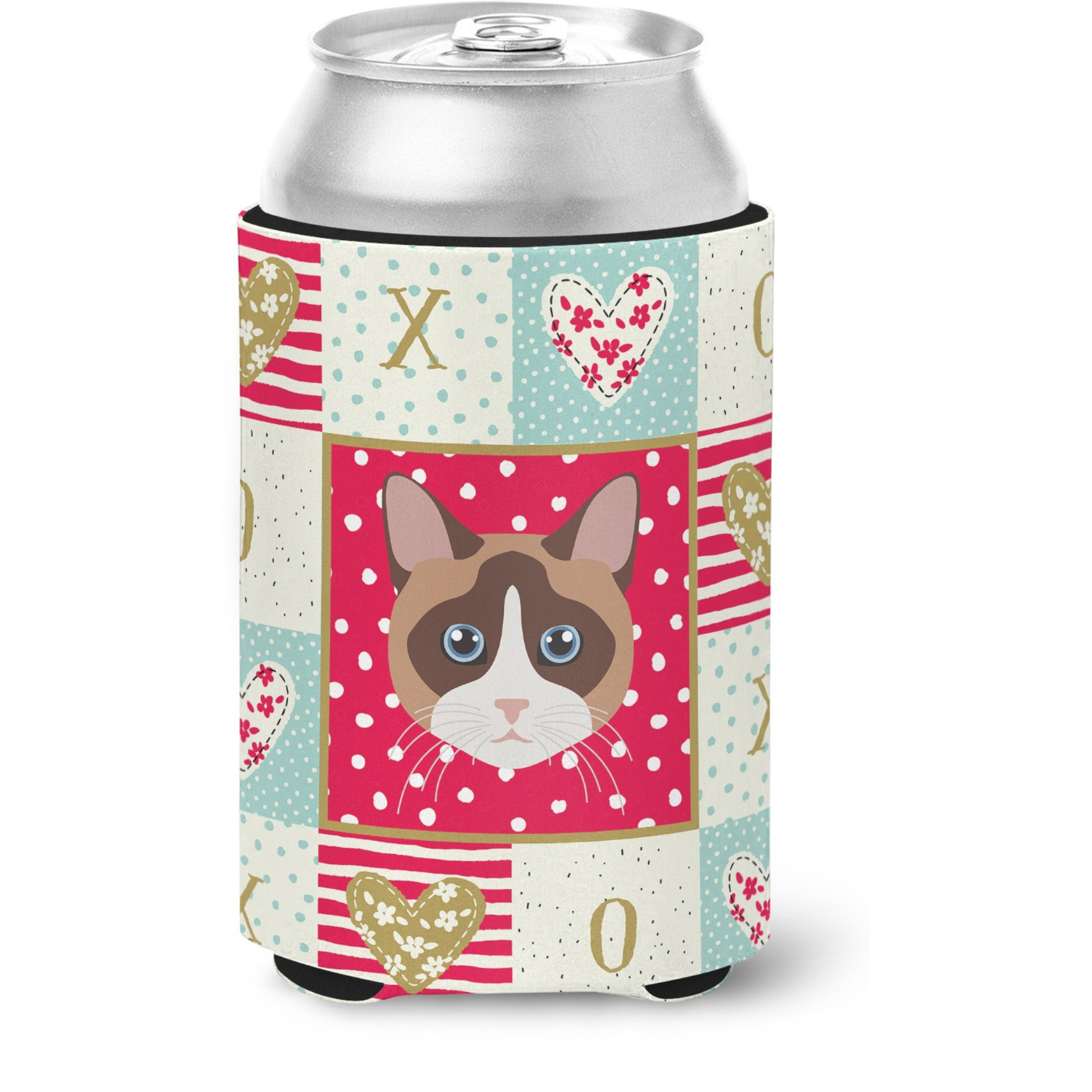 &quotCaroline's Treasures CK5167CC Snowshoe Cat Love Can or Bottle Hugger cold-beverage-koozies, Multicolor"