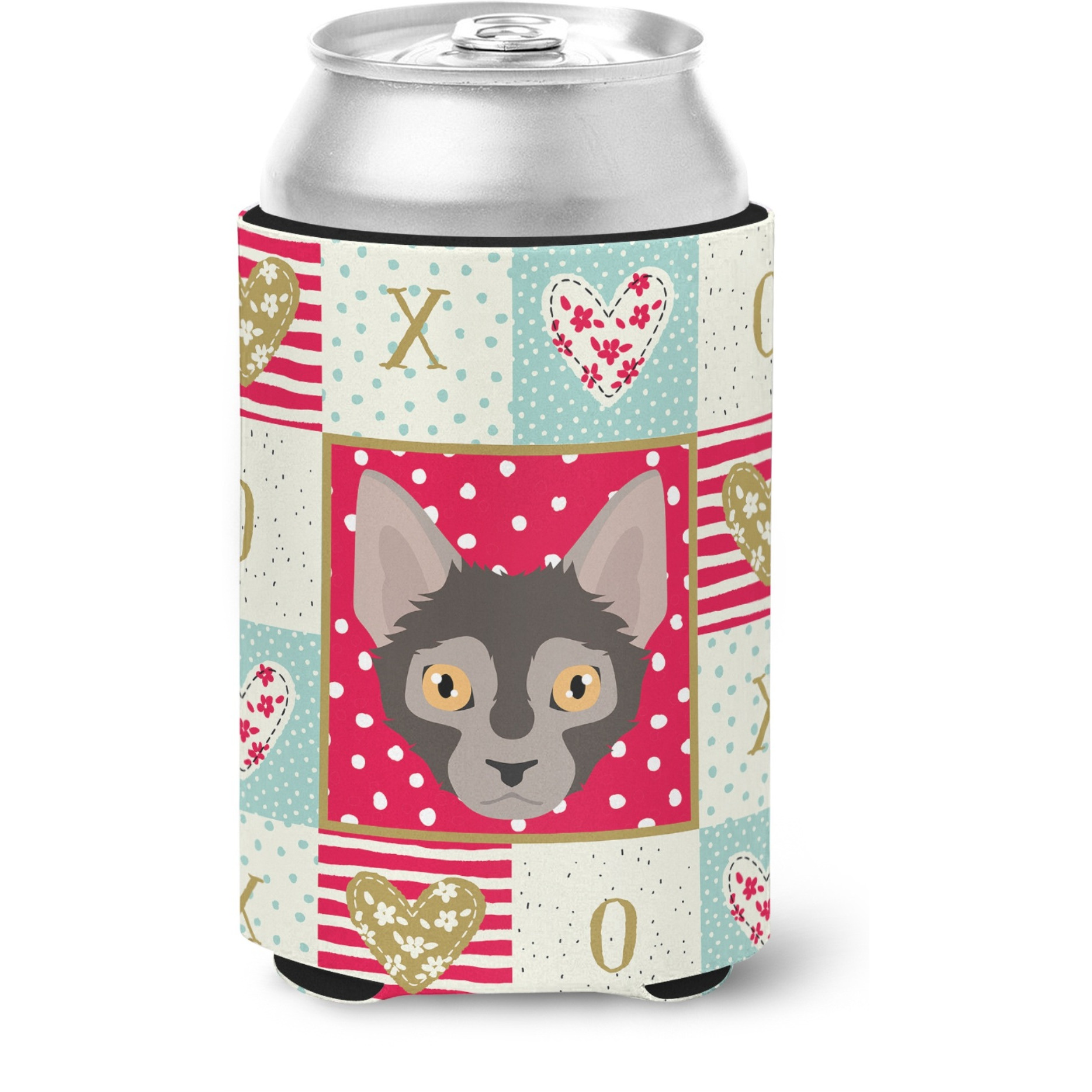 &quotCaroline's Treasures CK5128CC Lykoi Cat Love Can or Bottle Hugger cold-beverage-koozies, Multicolor"