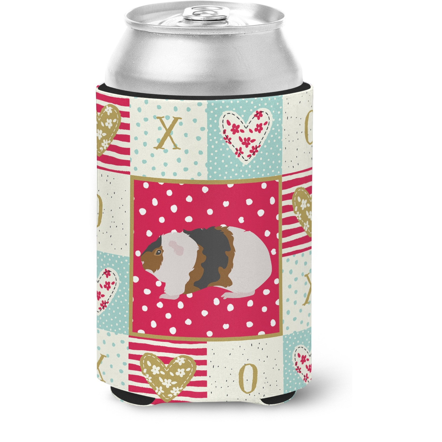 &quotCaroline's Treasures CK5436CC Teddy Guinea Pig Love Can or Bottle Hugger cold-beverage-koozies, Multicolor"