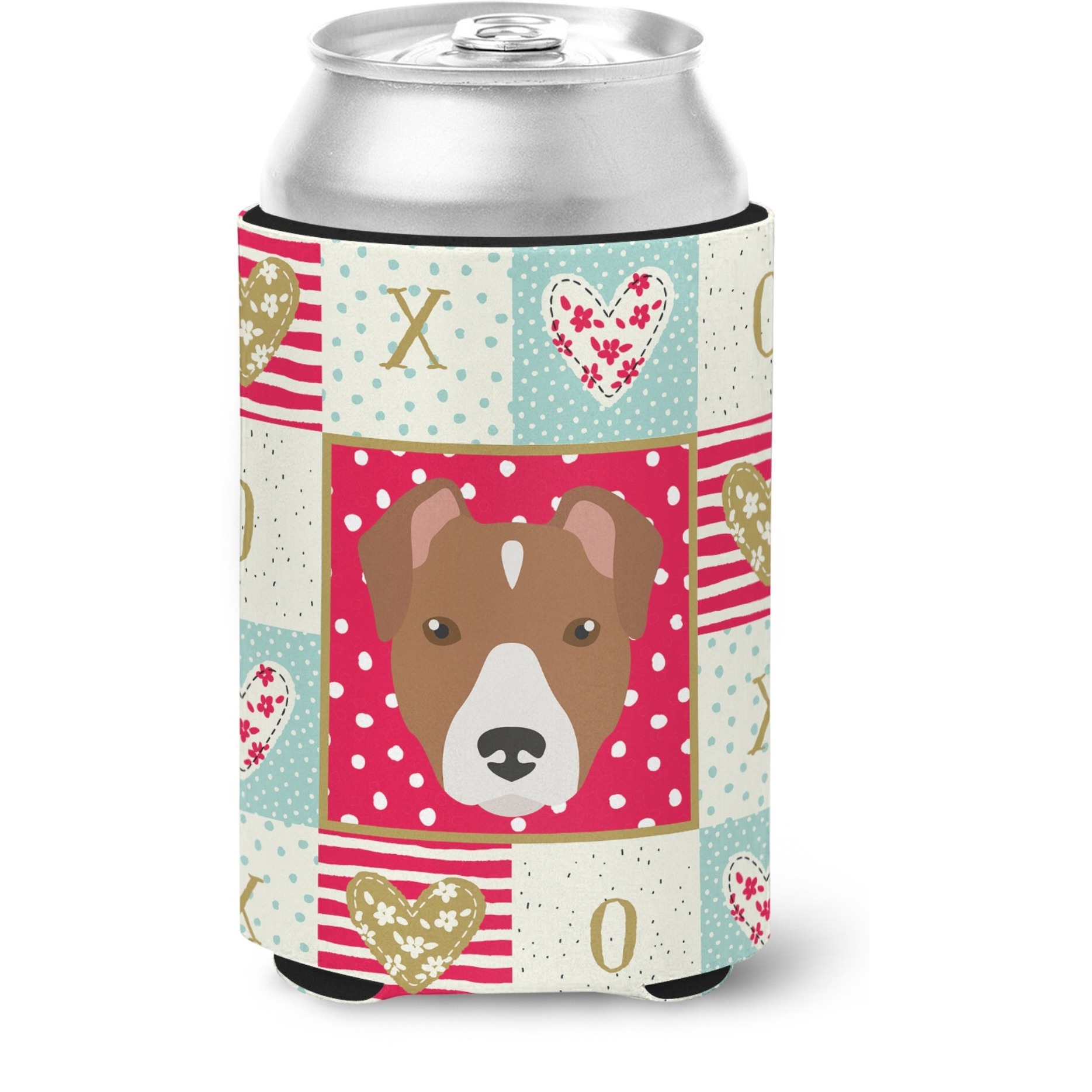 &quotCaroline's Treasures CK5232CC Rat Terrier Love Can or Bottle Hugger cold-beverage-koozies, Multicolor"