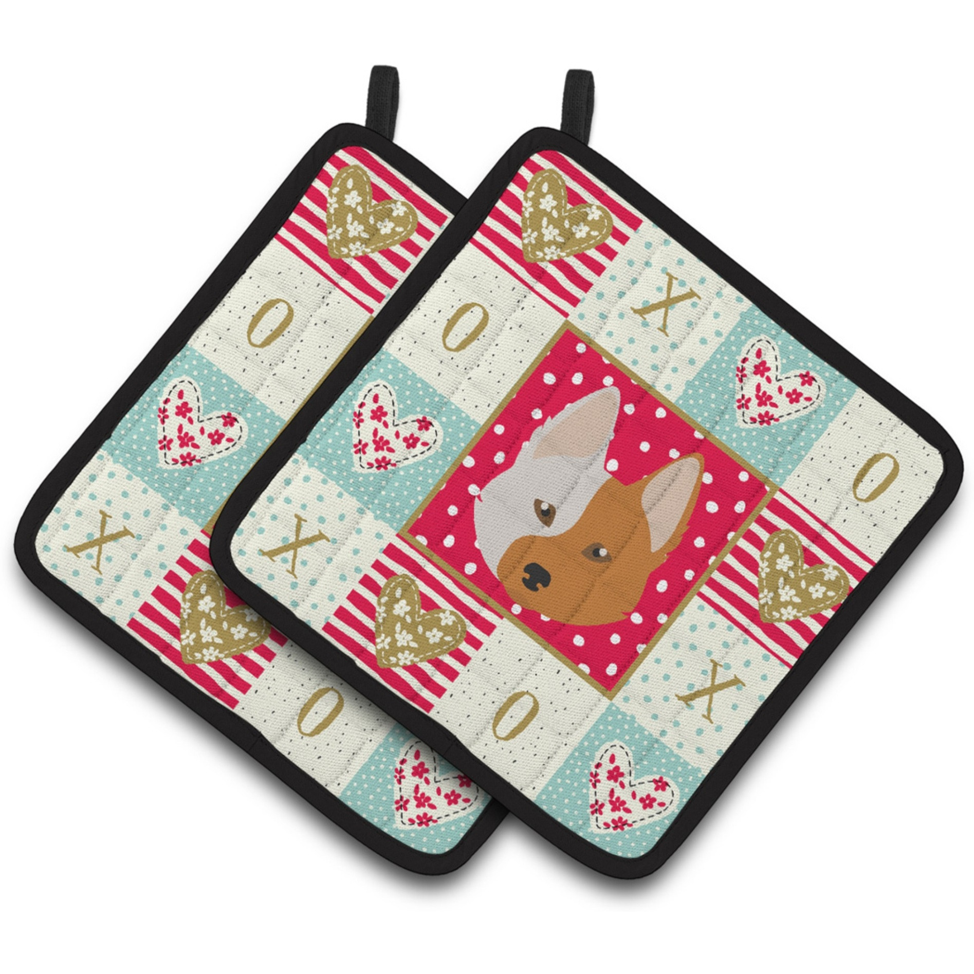 &quotCaroline's Treasures CK5222PTHD Nordic Spitz Love Pair of Pot Holders potholders, Multicolor"