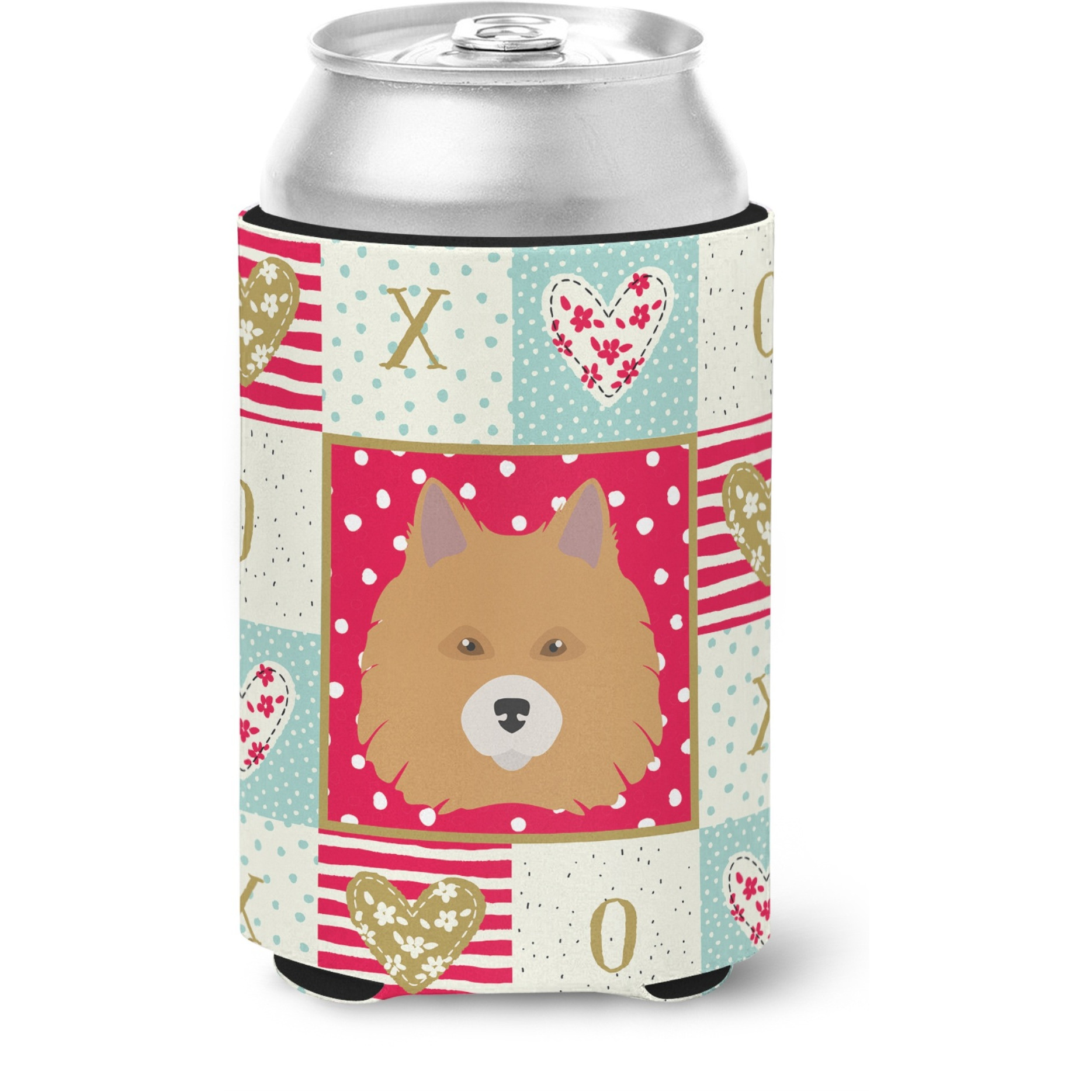 &quotCaroline's Treasures CK5196CC Elo Dog Love Can or Bottle Hugger cold-beverage-koozies, Multicolor"