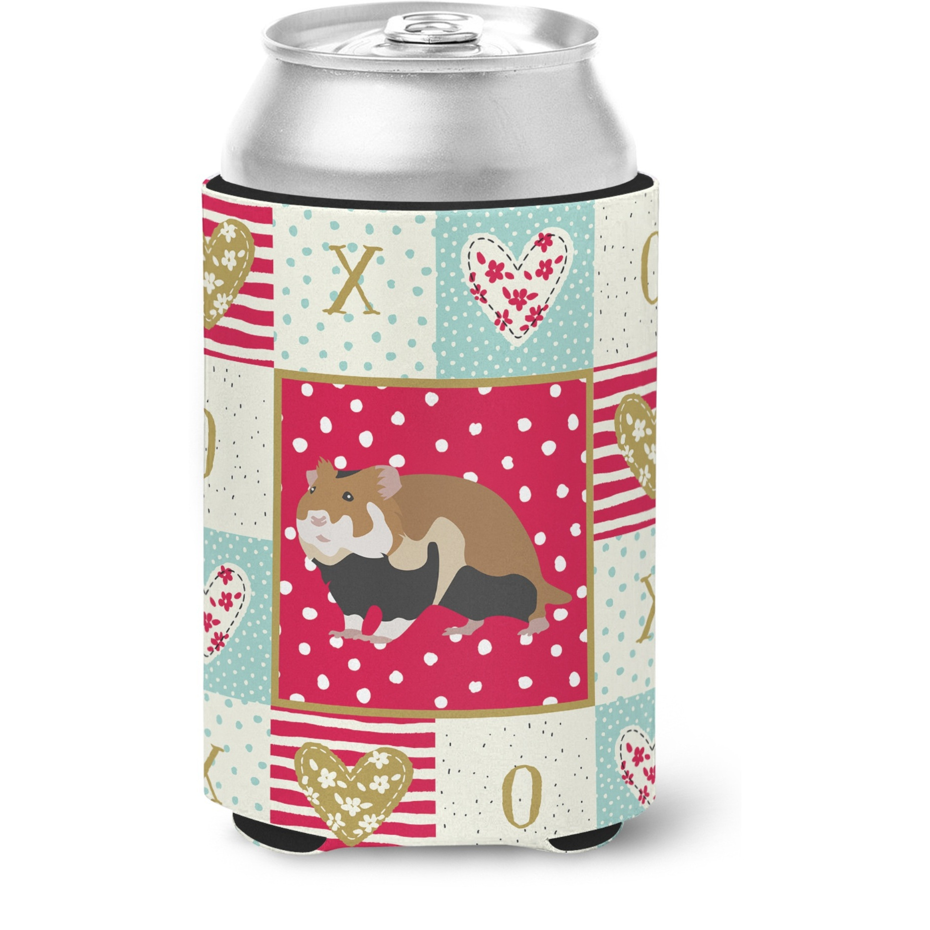 &quotCaroline's Treasures CK5441CC European Hamster Love Can or Bottle Hugger cold-beverage-koozies, Multicolor"
