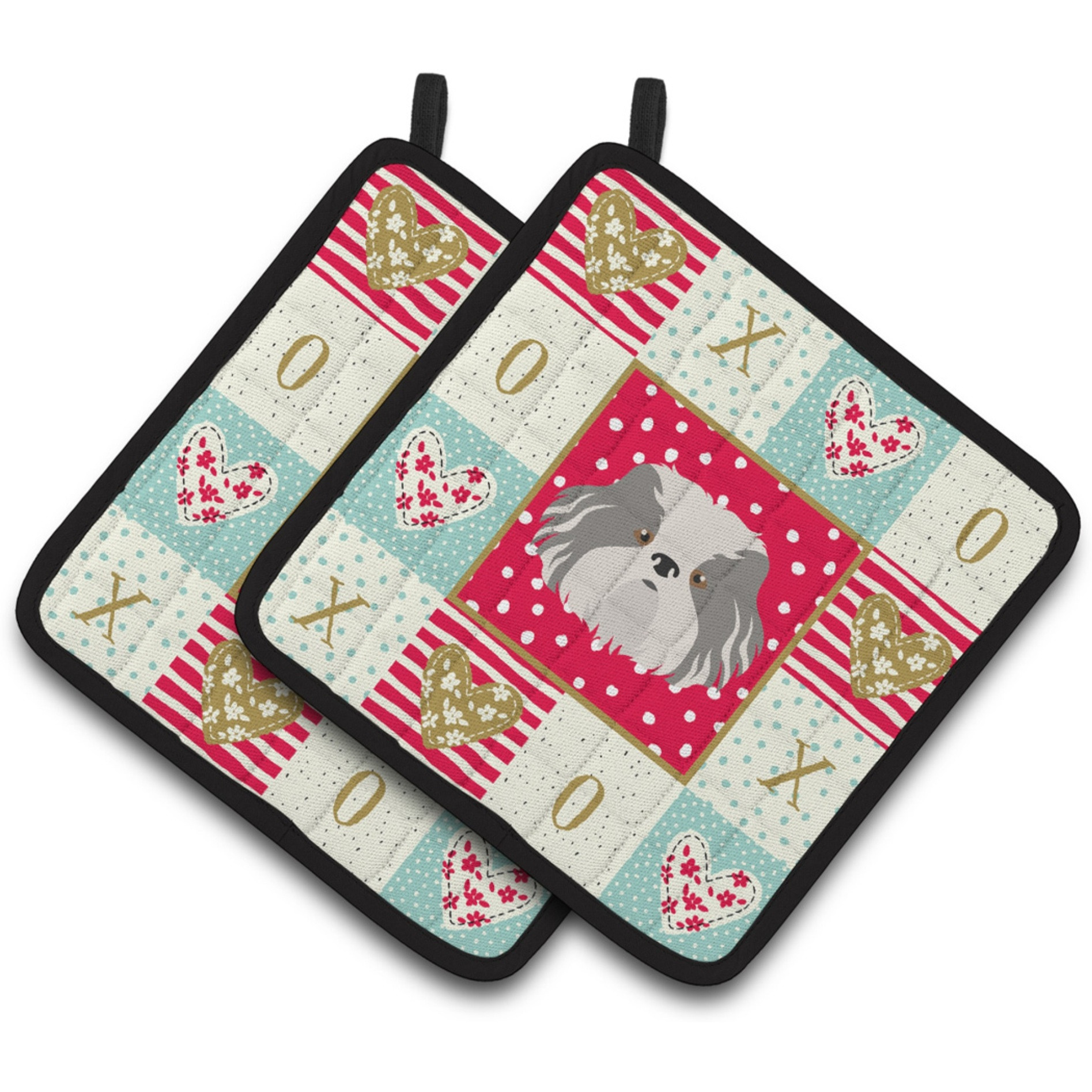 &quotCaroline's Treasures CK5223PTHD Odis Dog Love Pair of Pot Holders potholders, Multicolor"