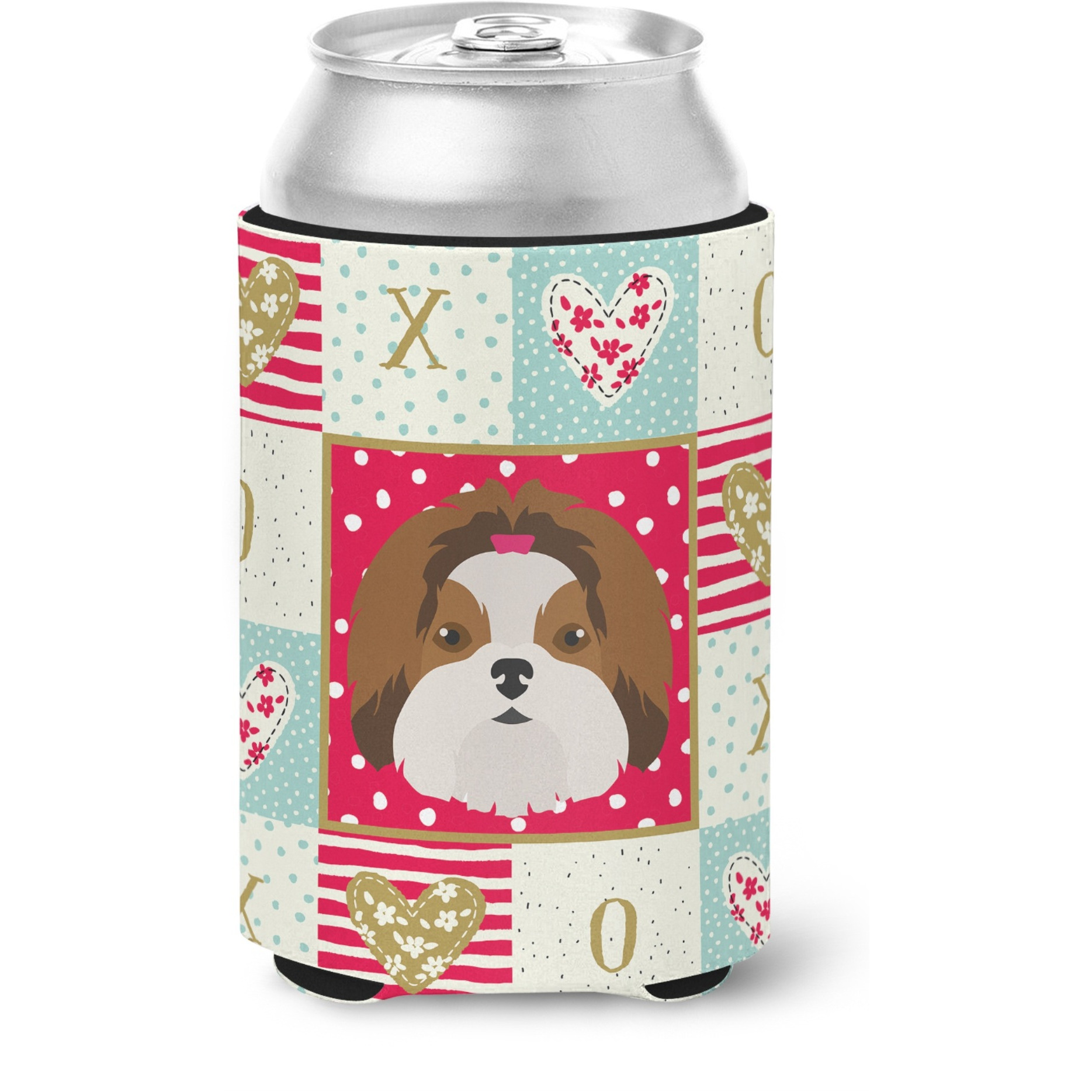 &quotCaroline's Treasures CK5206CC Imperial Shih Tzu Love Can or Bottle Hugger cold-beverage-koozies, Multicolor"