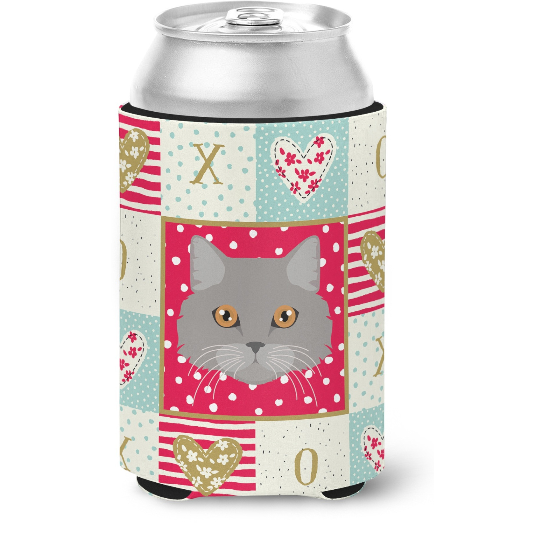 &quotCaroline's Treasures CK5093CC Brazilian Longhair Cat Love Can or Bottle Hugger cold-beverage-koozies, Multicolor"