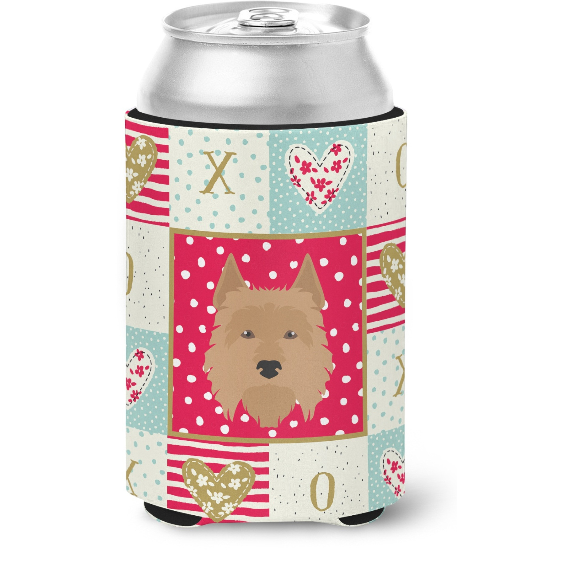 &quotCaroline's Treasures CK5184CC Australian Terrier Love Can or Bottle Hugger cold-beverage-koozies, Multicolor"