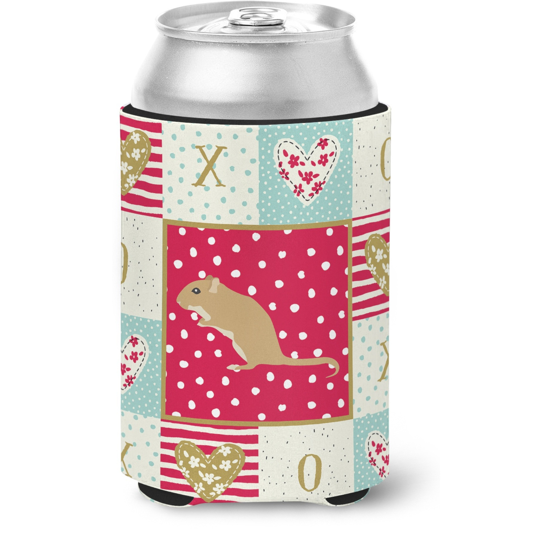 &quotCaroline's Treasures CK5449CC Gerbil Mouse Love Can or Bottle Hugger cold-beverage-koozies, Multicolor"
