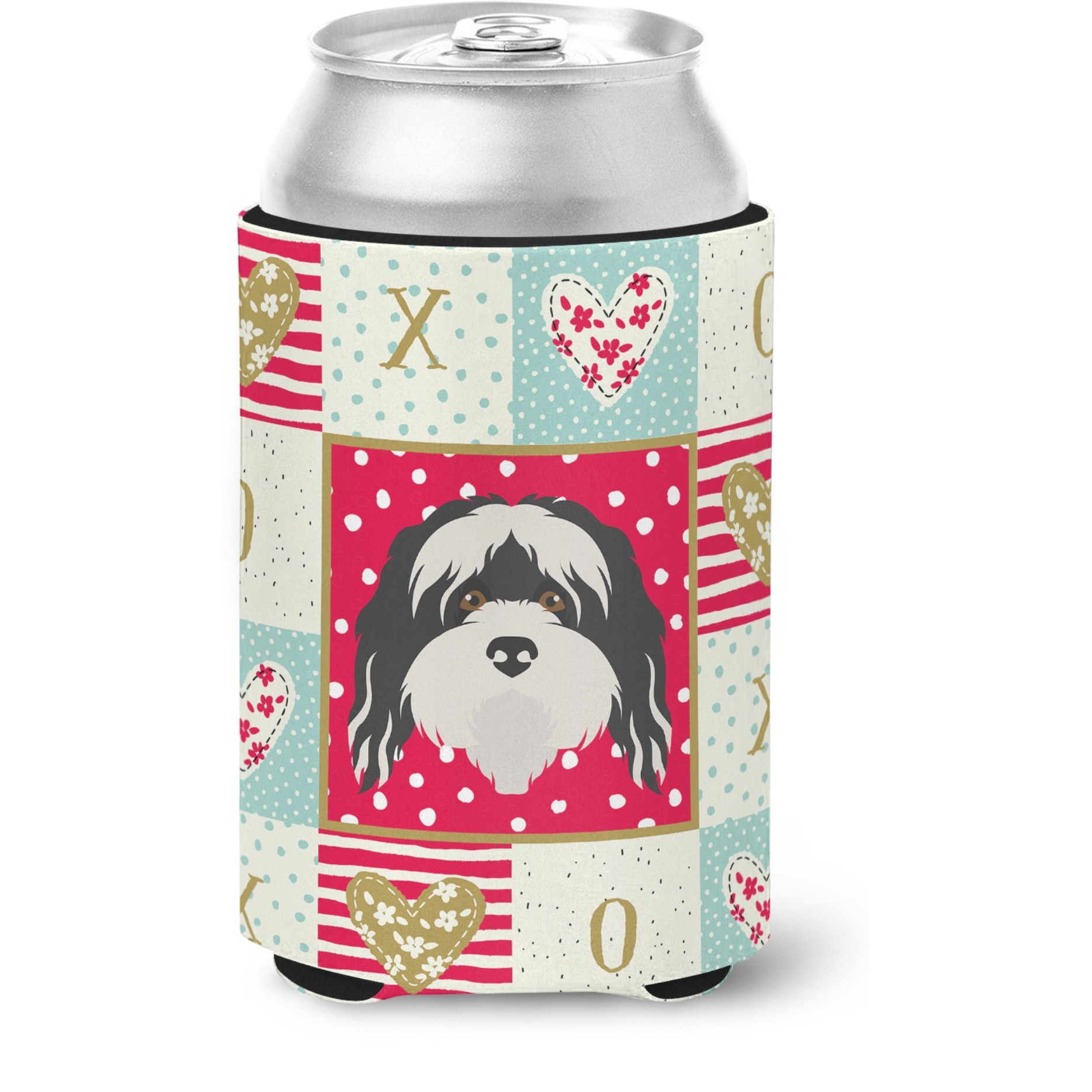 &quotCaroline's Treasures CK5241CC Tibetan Terrier Love Can or Bottle Hugger cold-beverage-koozies, Multicolor"