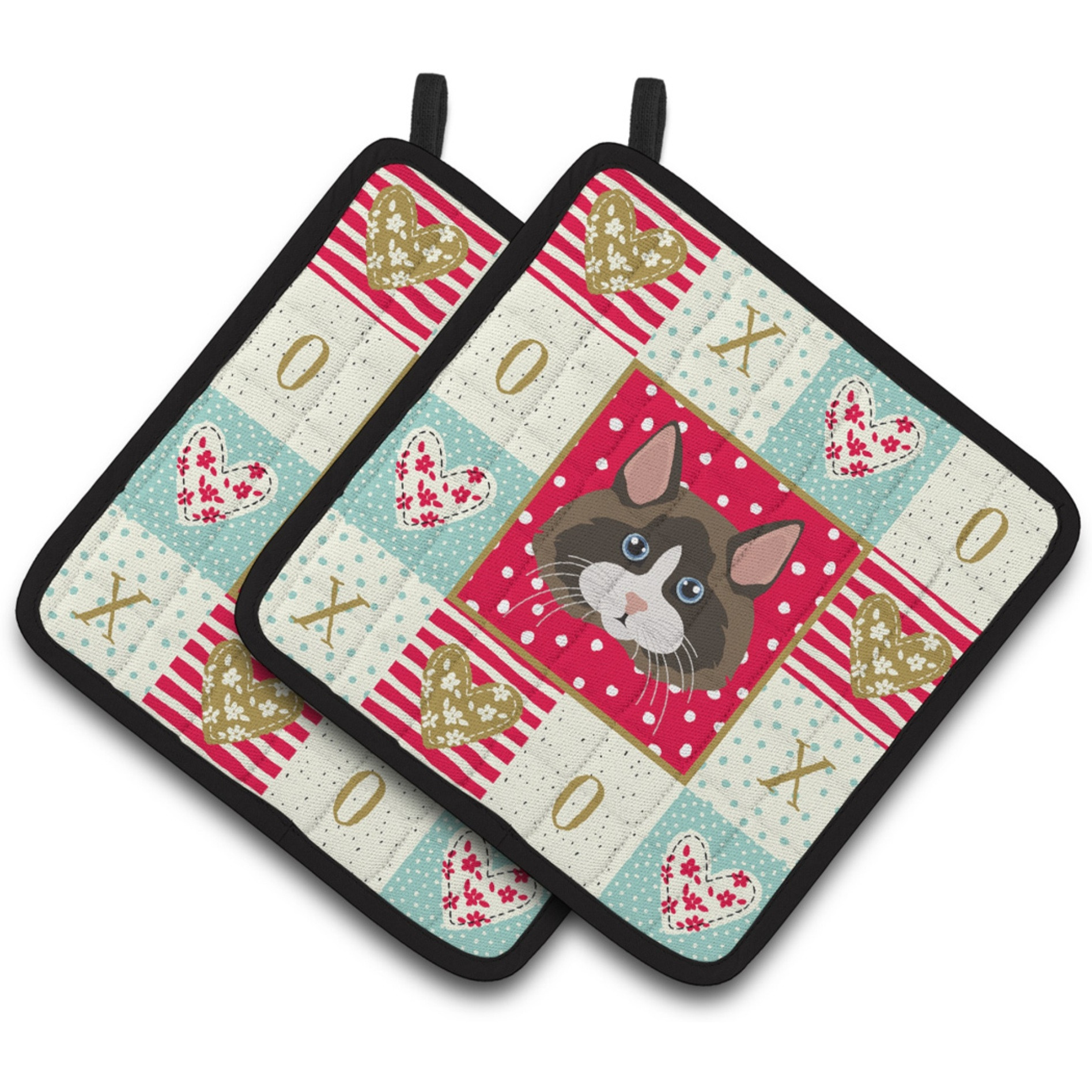 &quotCaroline's Treasures CK5153PTHD Ragdoll Cat Love Pair of Pot Holders potholders, Multicolor"