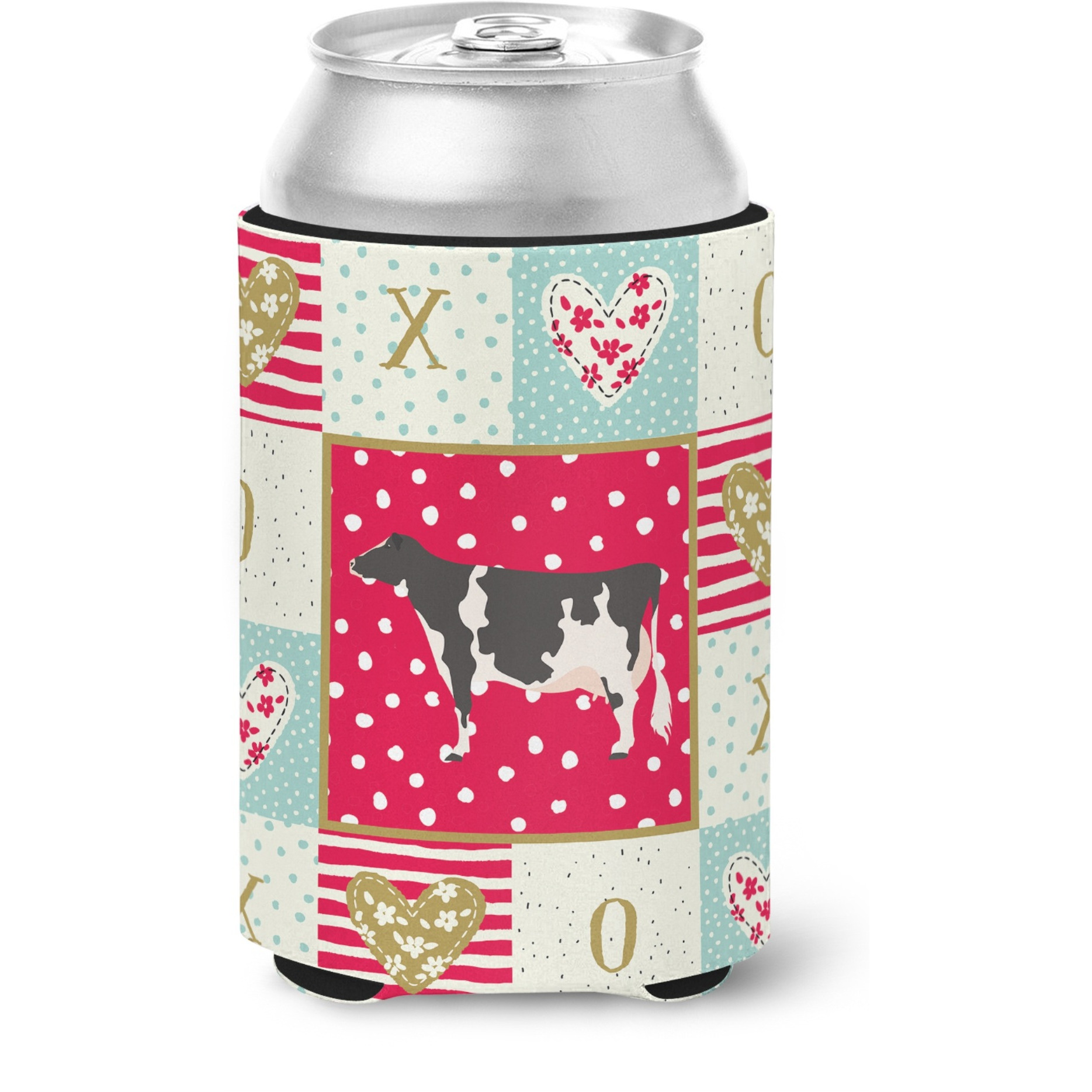 &quotCaroline's Treasures CK5249CC Holstein Cow Love Can or Bottle Hugger cold-beverage-koozies, Multicolor"